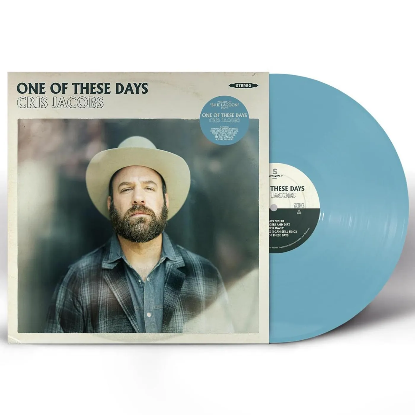 Cris Jacobs One of These Days (Blue Lagoon) Vinyl Record