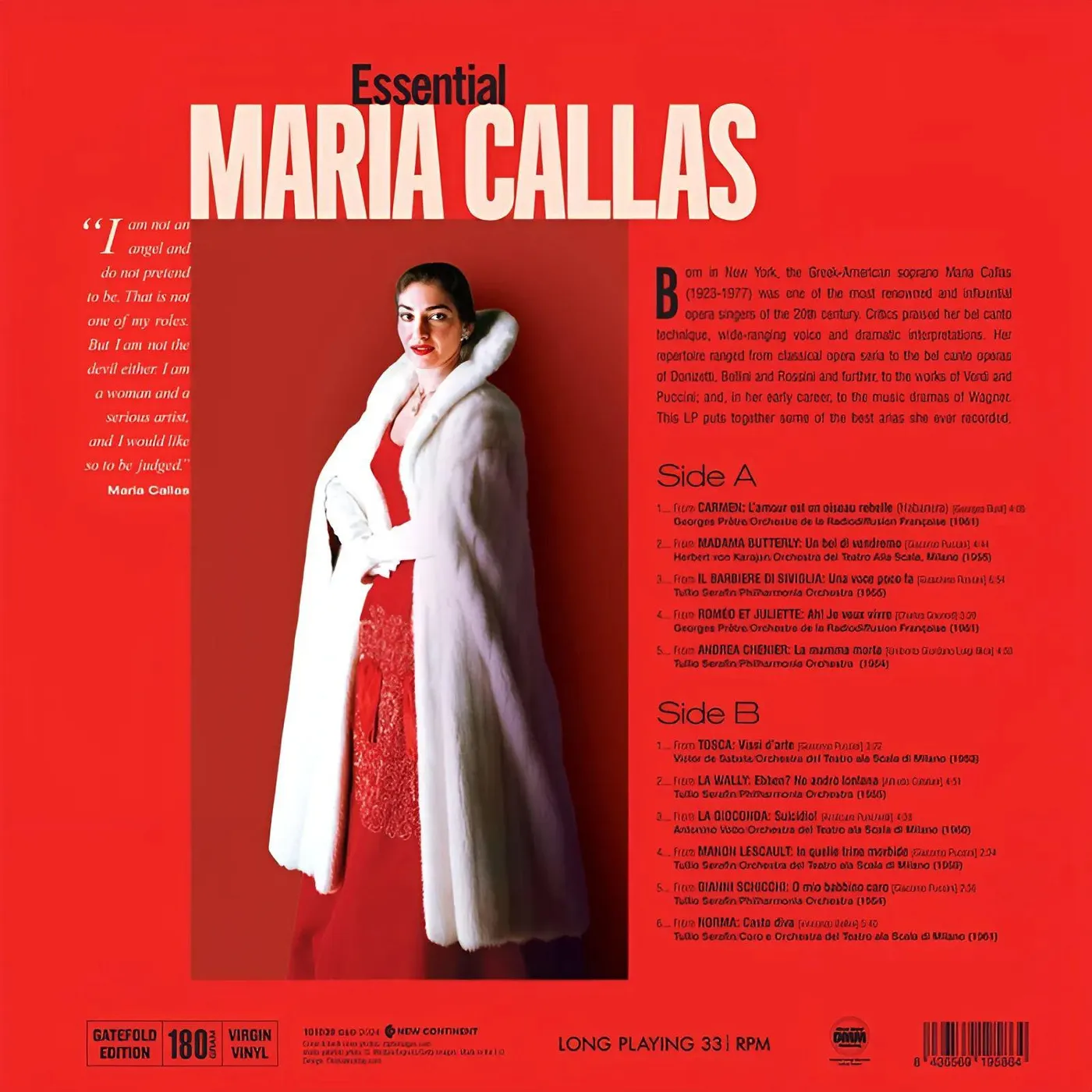Essential Maria Callas Vinyl Record