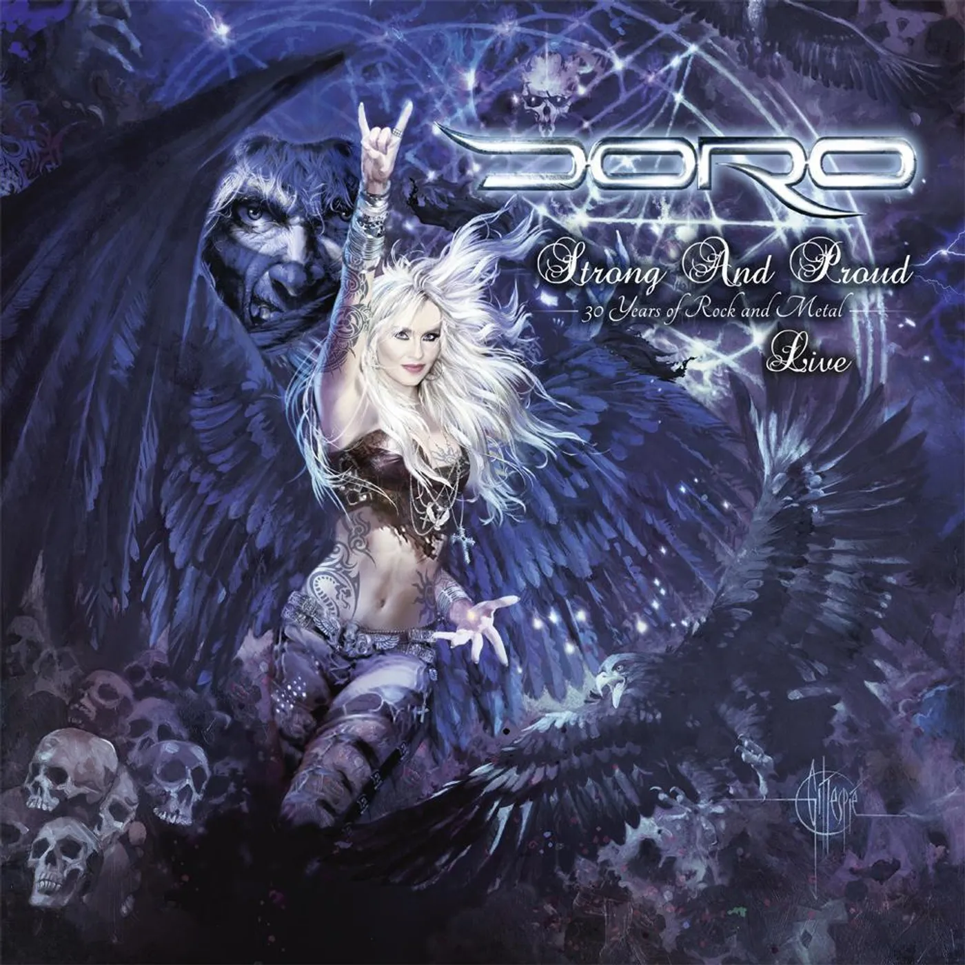 Doro Strong & Proud (Transparent Curacao/Limited/Reissue) Vinyl Record