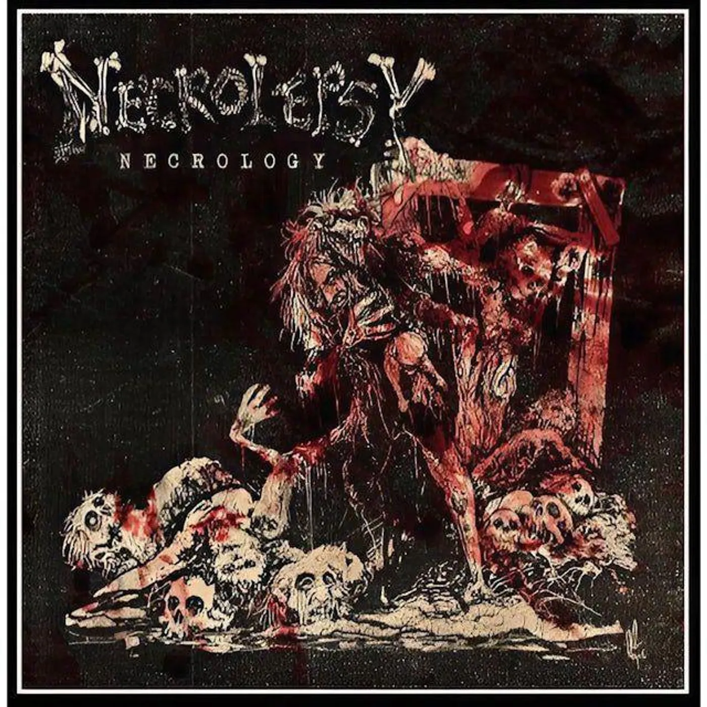 Necrolepsy Necrology (Limited 'Die Hard' Edition Orange Swirl with CD) Vinyl Record