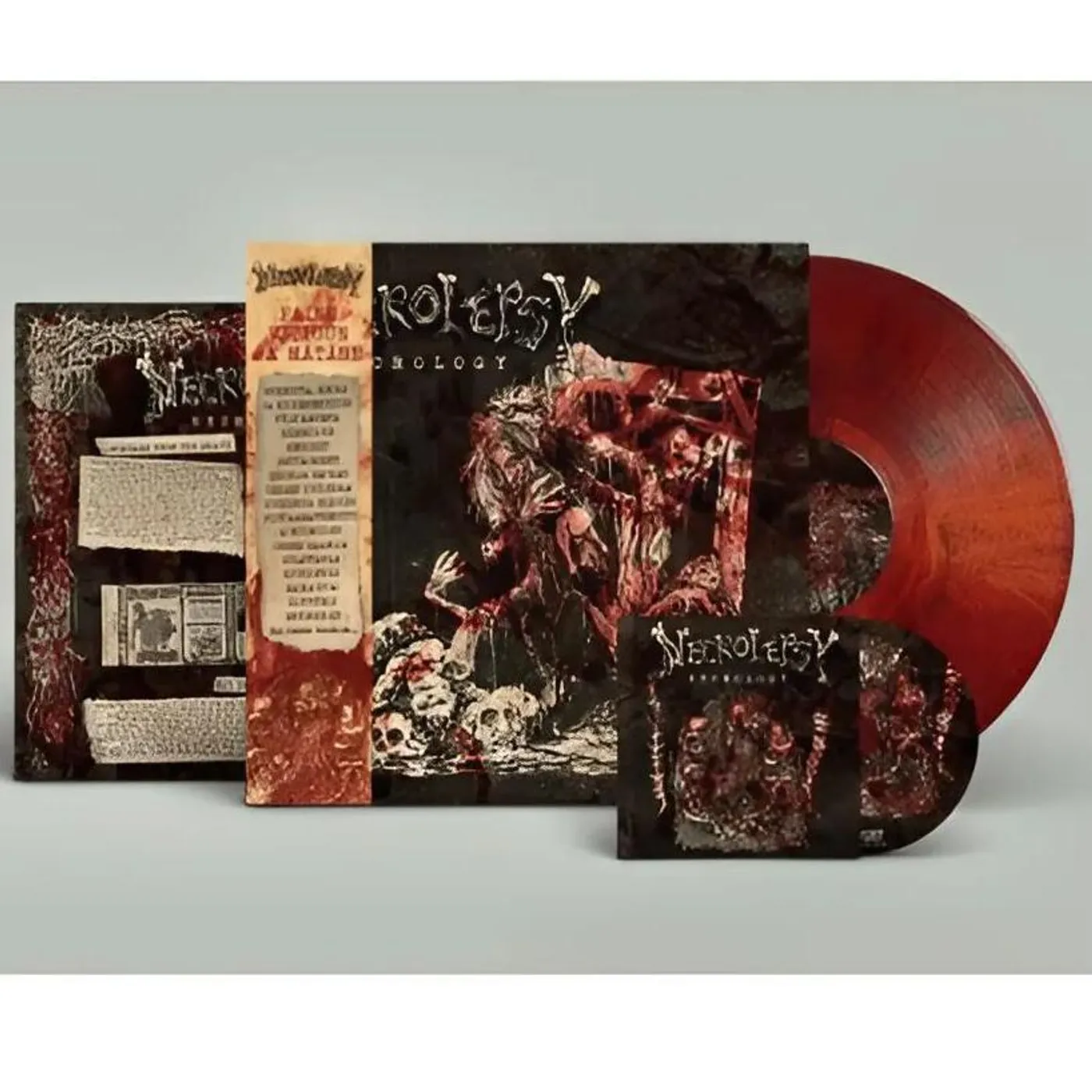 Necrolepsy Necrology (Limited 'Die Hard' Edition Orange Swirl with CD) Vinyl Record
