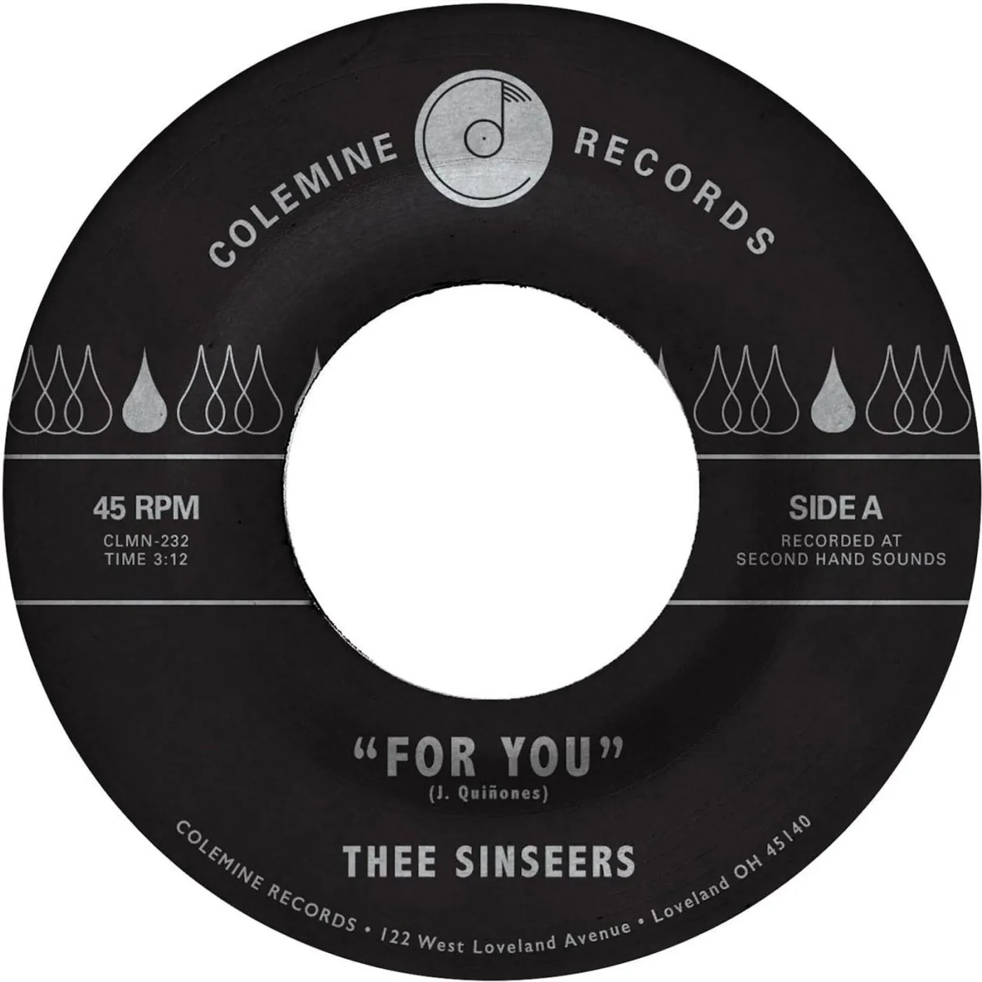 Thee Sinseers FOR YOU / SI LLORARAS Vinyl Record