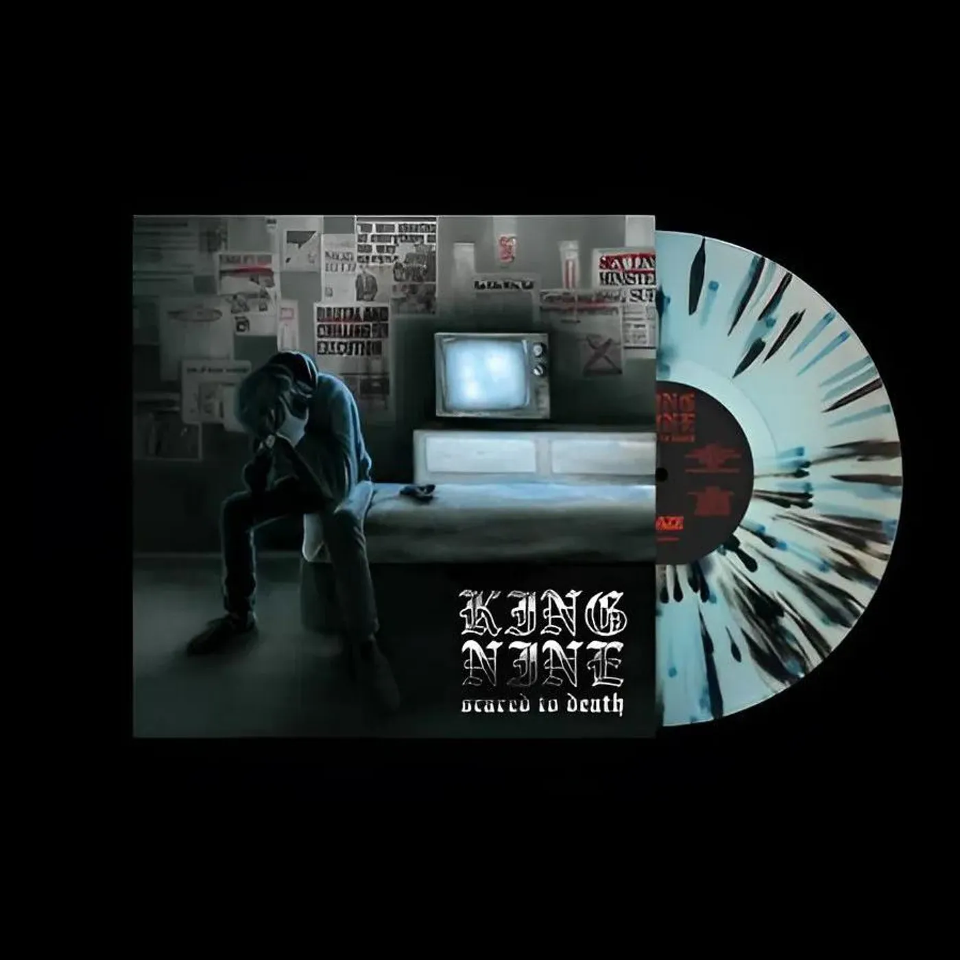 King Nine Scared To Death (Clear Light Blue/Baby Blue/Black Splatter) Vinyl Record