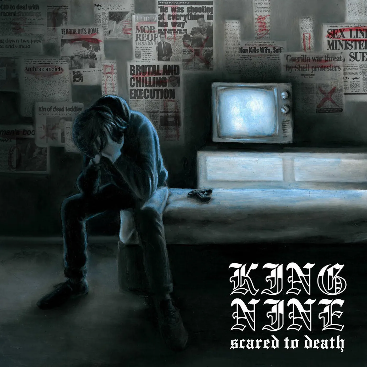 King Nine Scared To Death (Clear Light Blue/Baby Blue/Black Splatter) Vinyl Record
