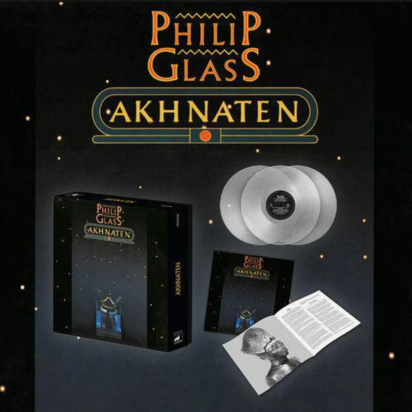Philip Glass Akhnaten (Limited/180g/3LP/Clear) Vinyl Record