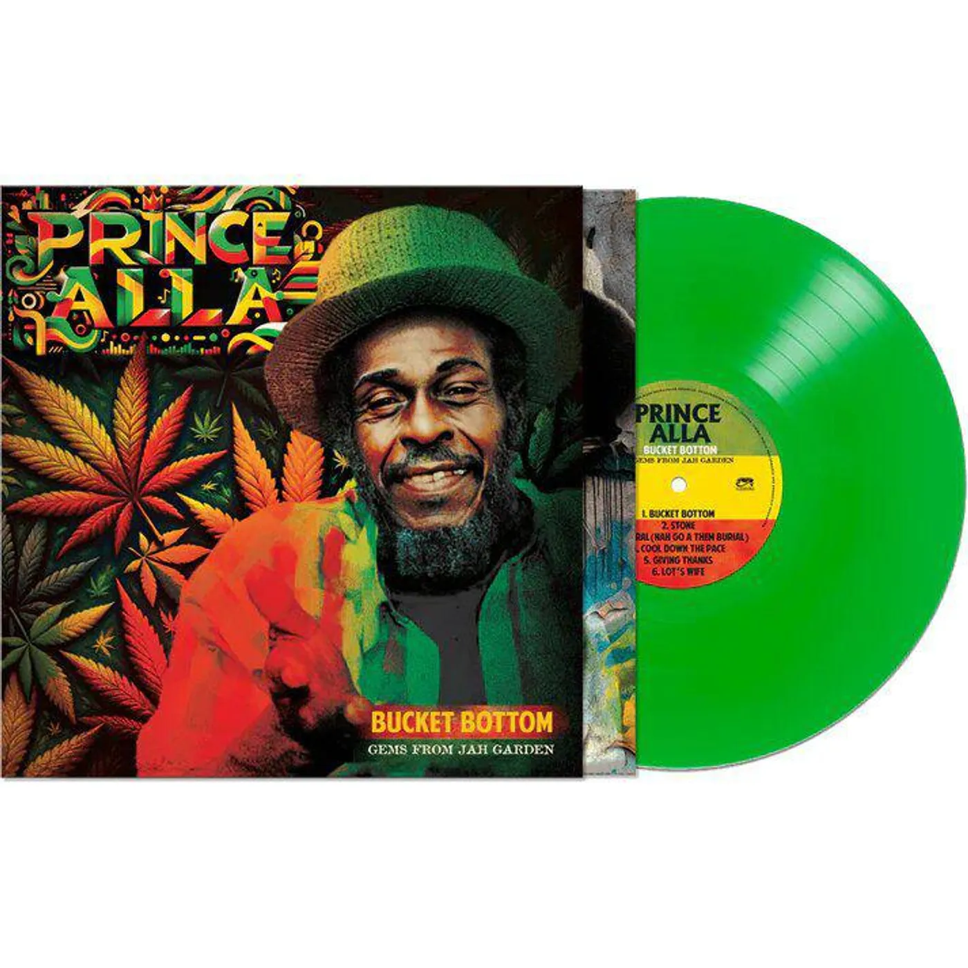 Prince Alla Bucket Bottom - Gems From Jah Garden (Green) Vinyl Record