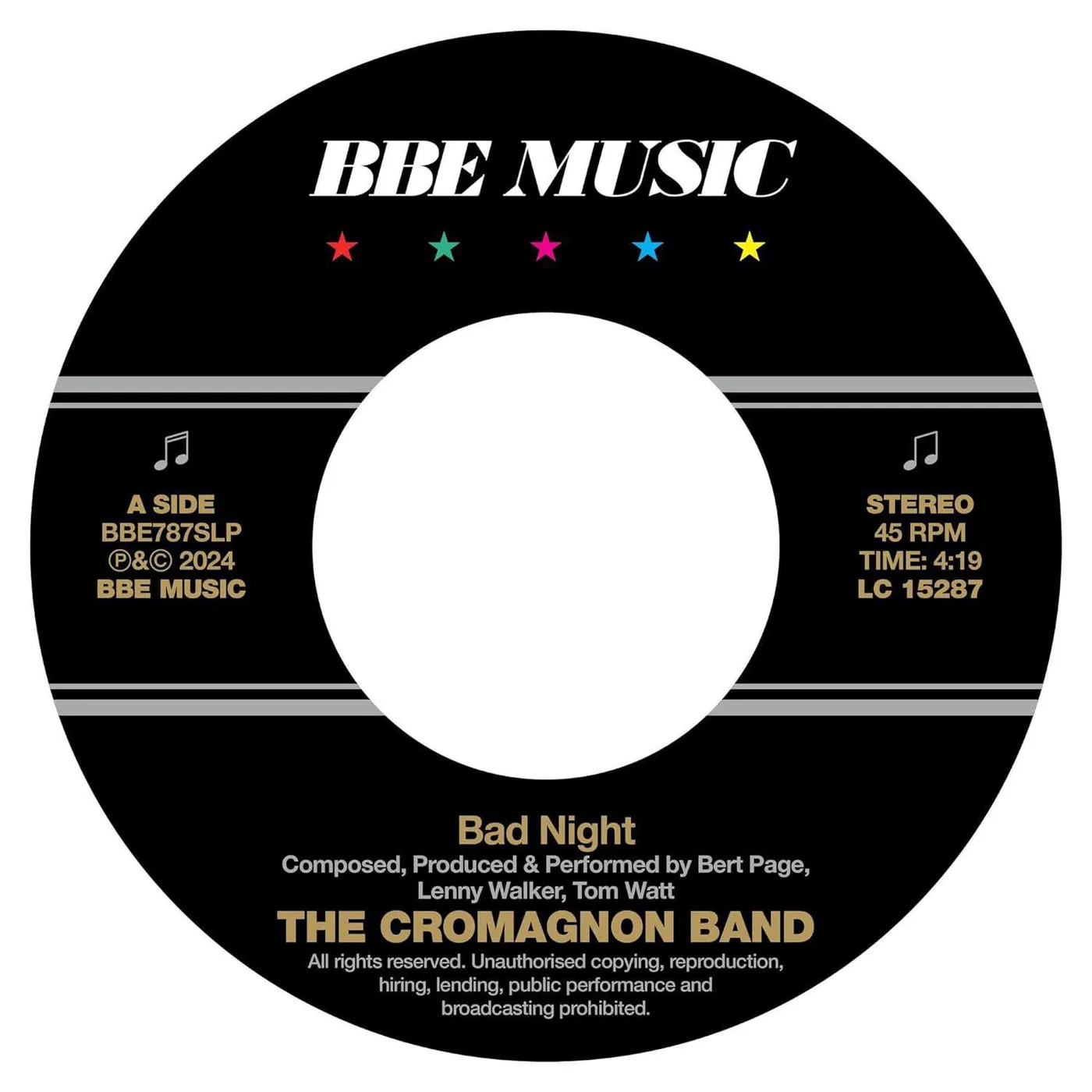 The Cromagnon Band Bad Night / Quadrant (7") Vinyl Record