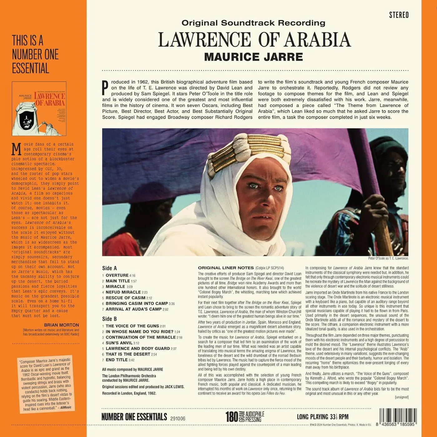Maurice Jarre Lawrence Of Arabia - Original Soundtrack (Limited/180-Gram) Vinyl Record