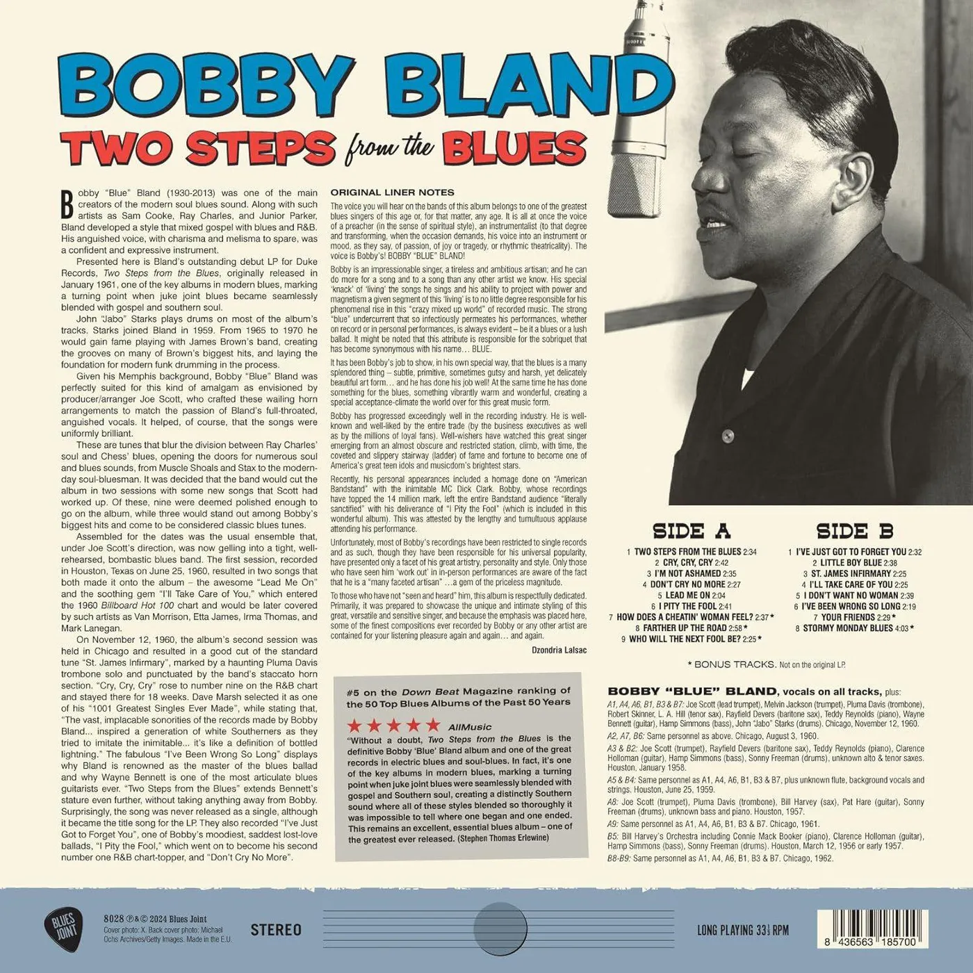 BOBBY BLAND Two Steps From The Blues (Limited/180-Gram) Vinyl Record