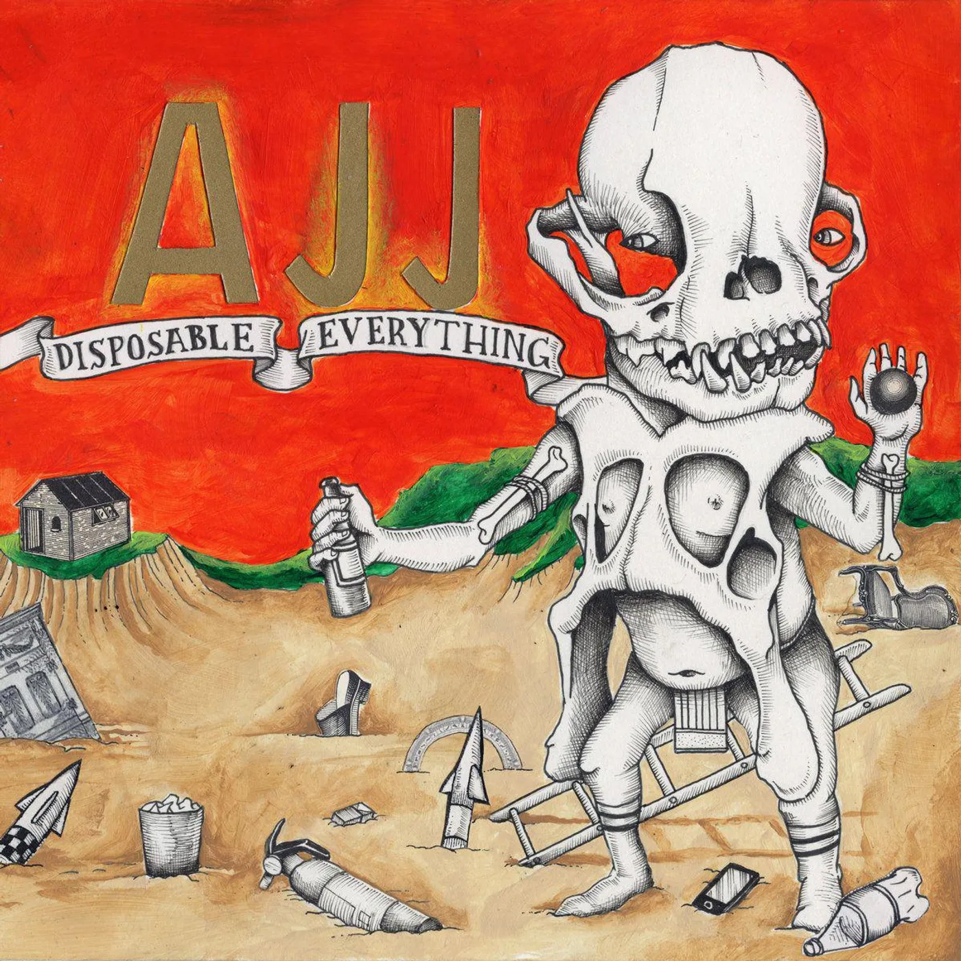 AJJ Disposable Everything (Strawbably Red) Vinyl Record