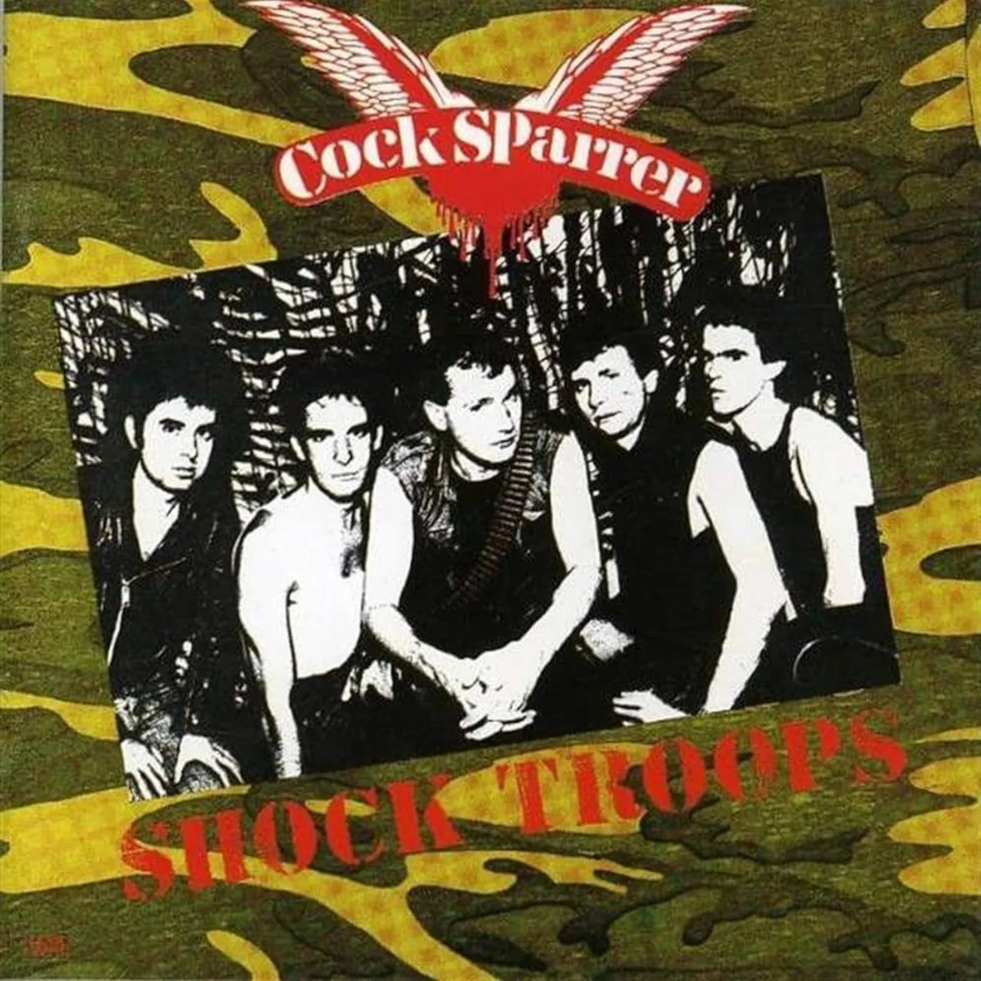 Cock Sparrer Shock Troops (Black Ice) Vinyl Record