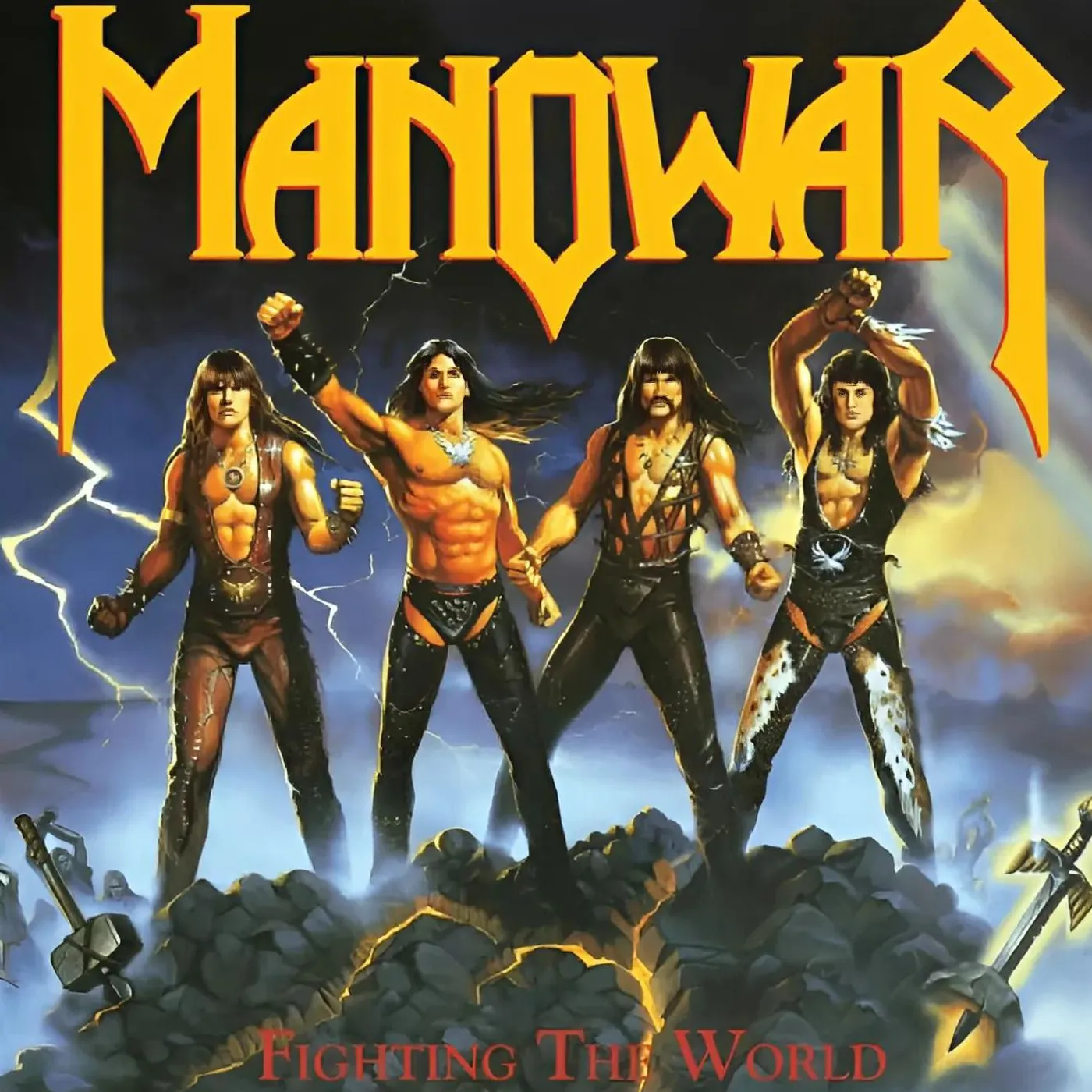 Manowar Fighting The World Vinyl Record