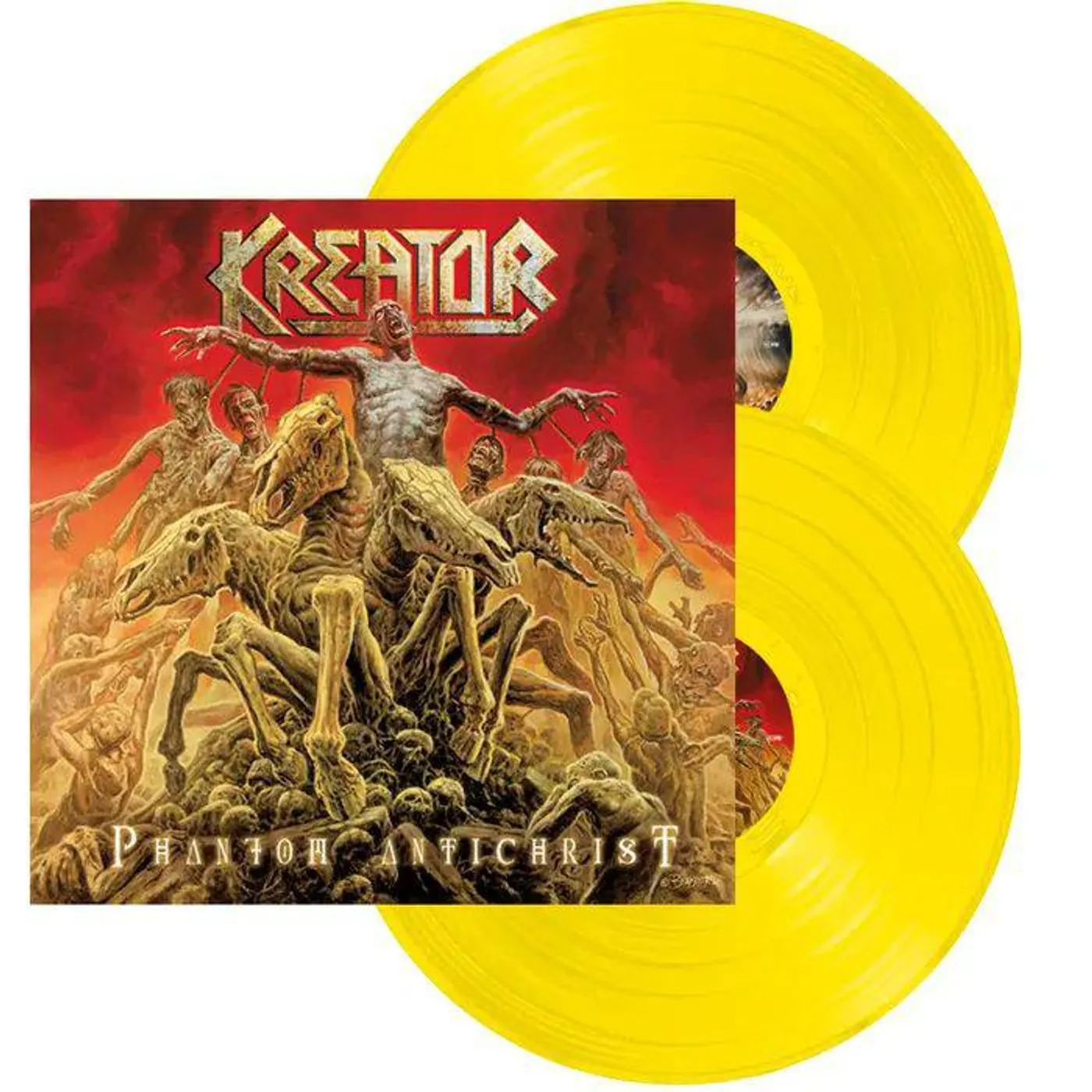 Kreator Phantom Antichrist (Yellow) Vinyl Record