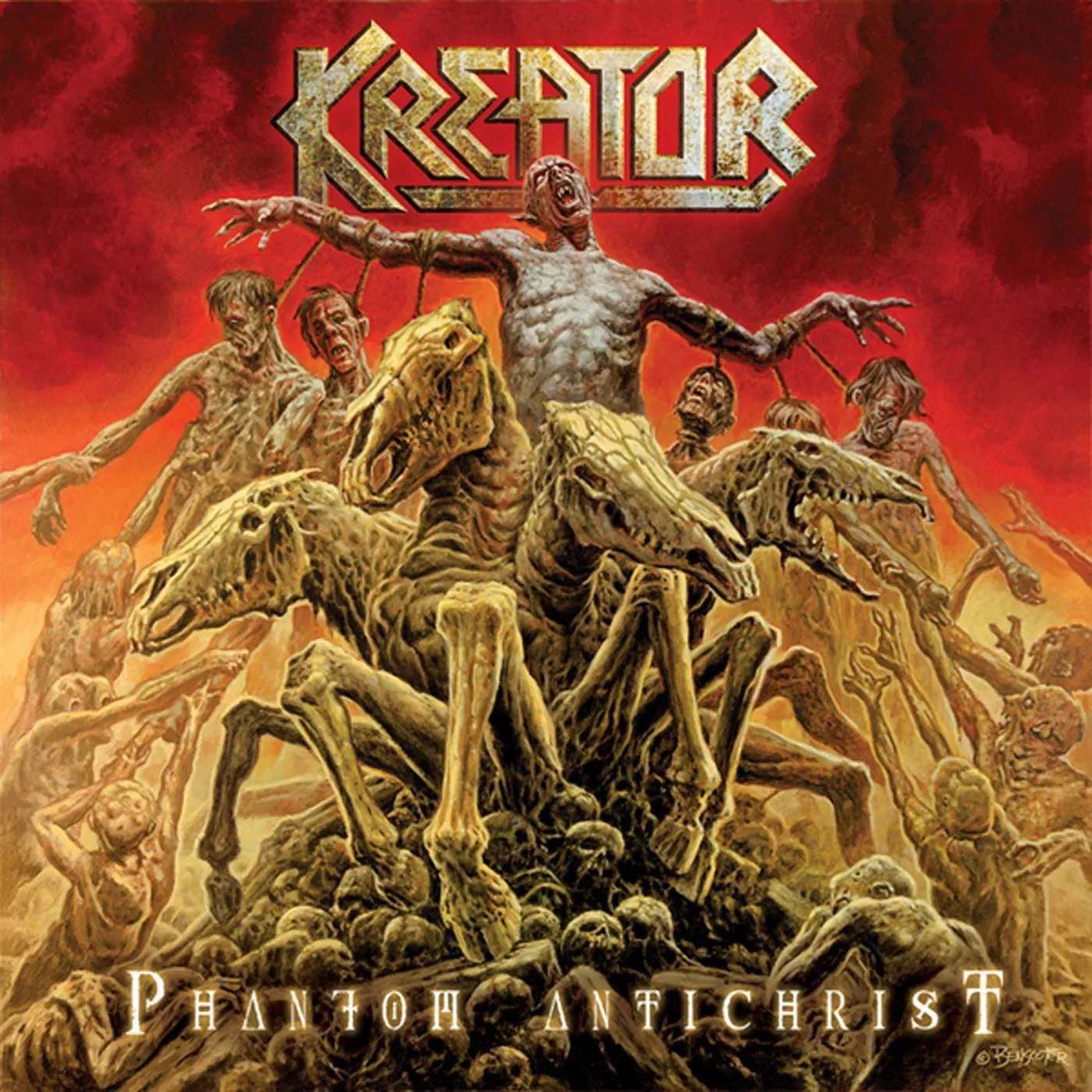 Kreator Phantom Antichrist (Yellow) Vinyl Record