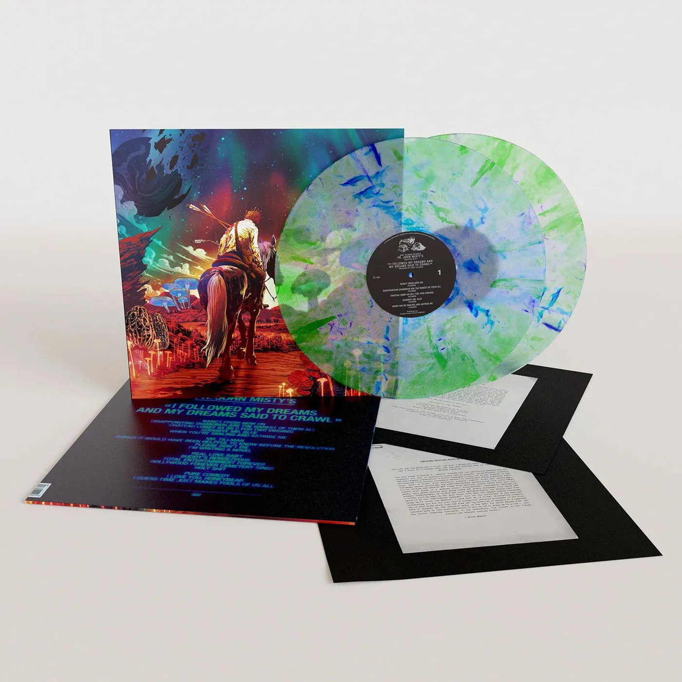 Father John Misty Greatish Hits: I Followed My Dreams And My Dreams Said To Crawl (Clear W/ Blue/Green/Purple Splatter) Vinyl Record