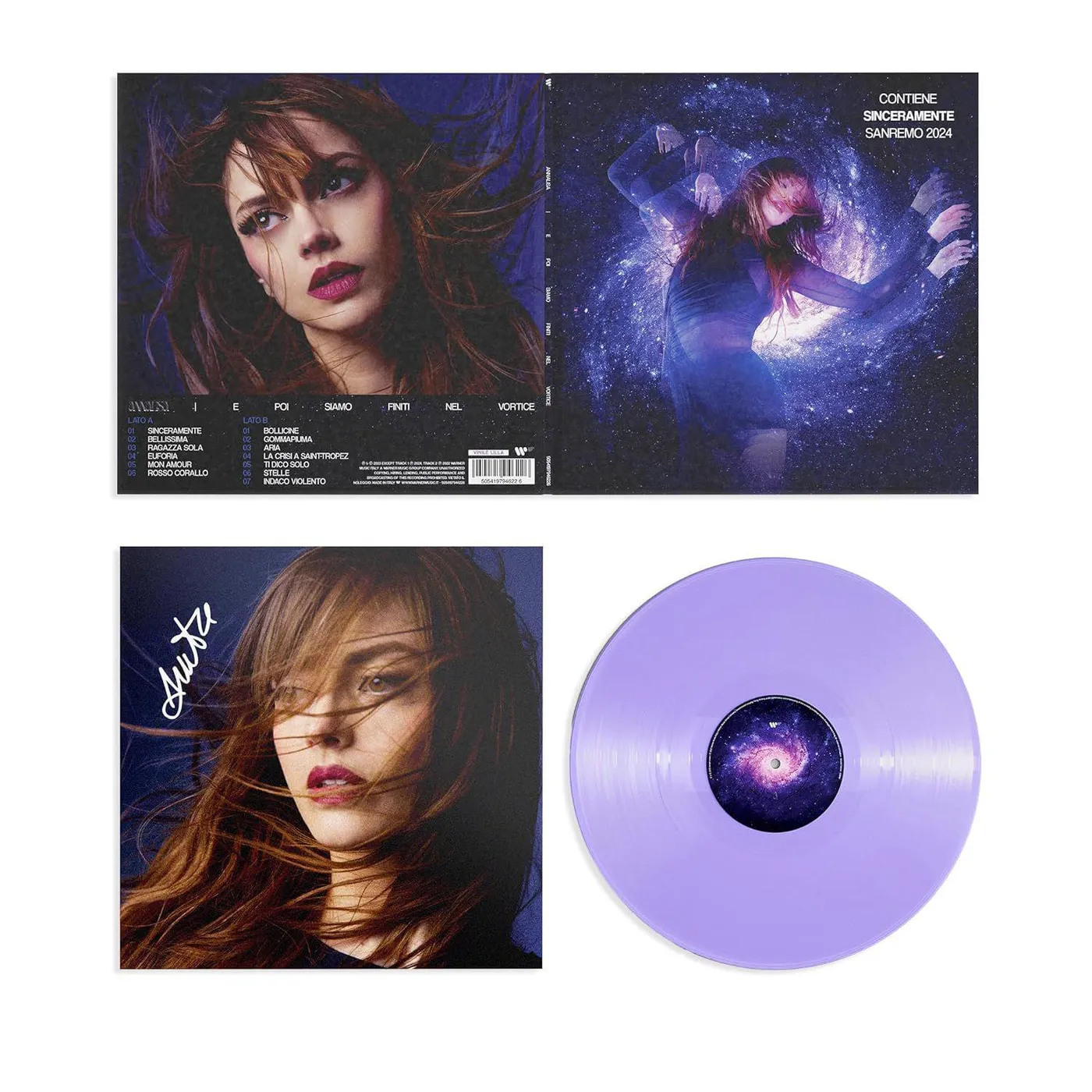 Annalisa E Poi Siamo Finiti Nel Vortice (Signed Transparent Violet) Vinyl Record