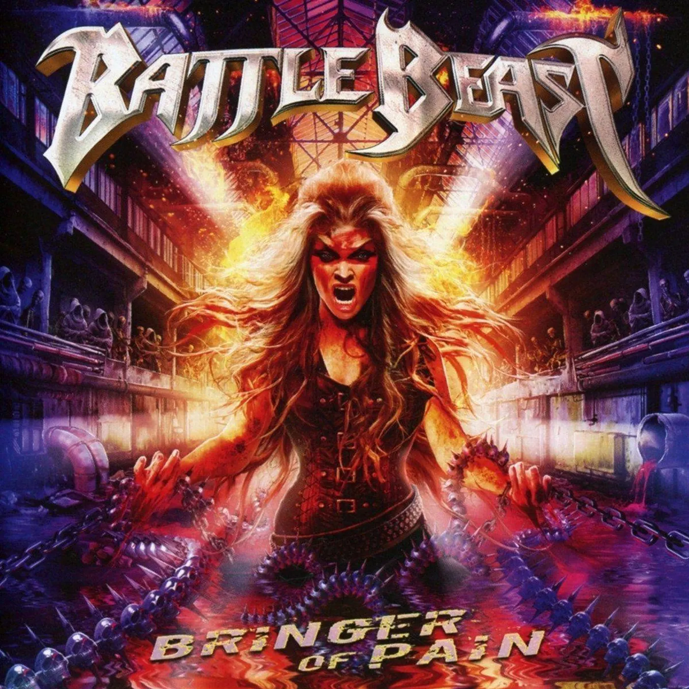Battle Beast Bringer Of Pain (2LP, Clear , Violet) Vinyl Record