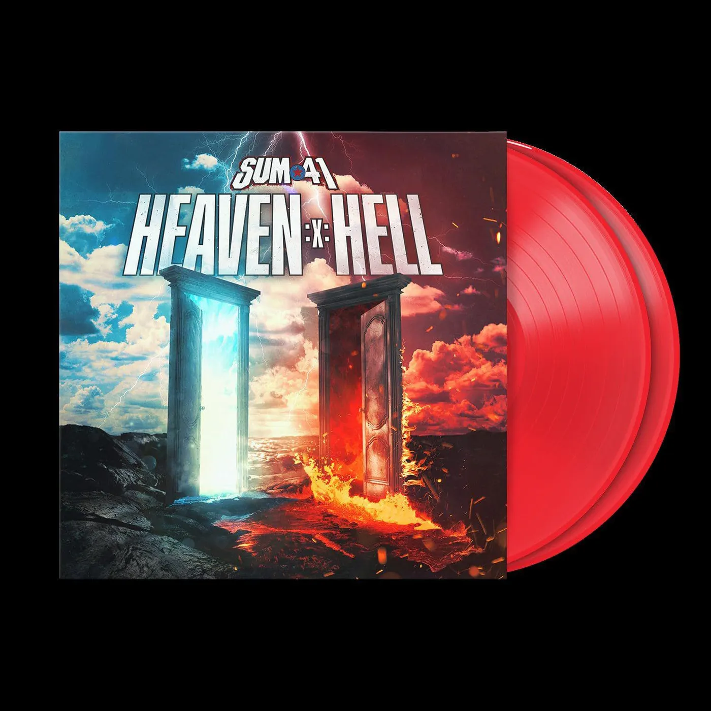 Sum 41 HEAVEN :X: HELL (2LP/Red) Vinyl Record