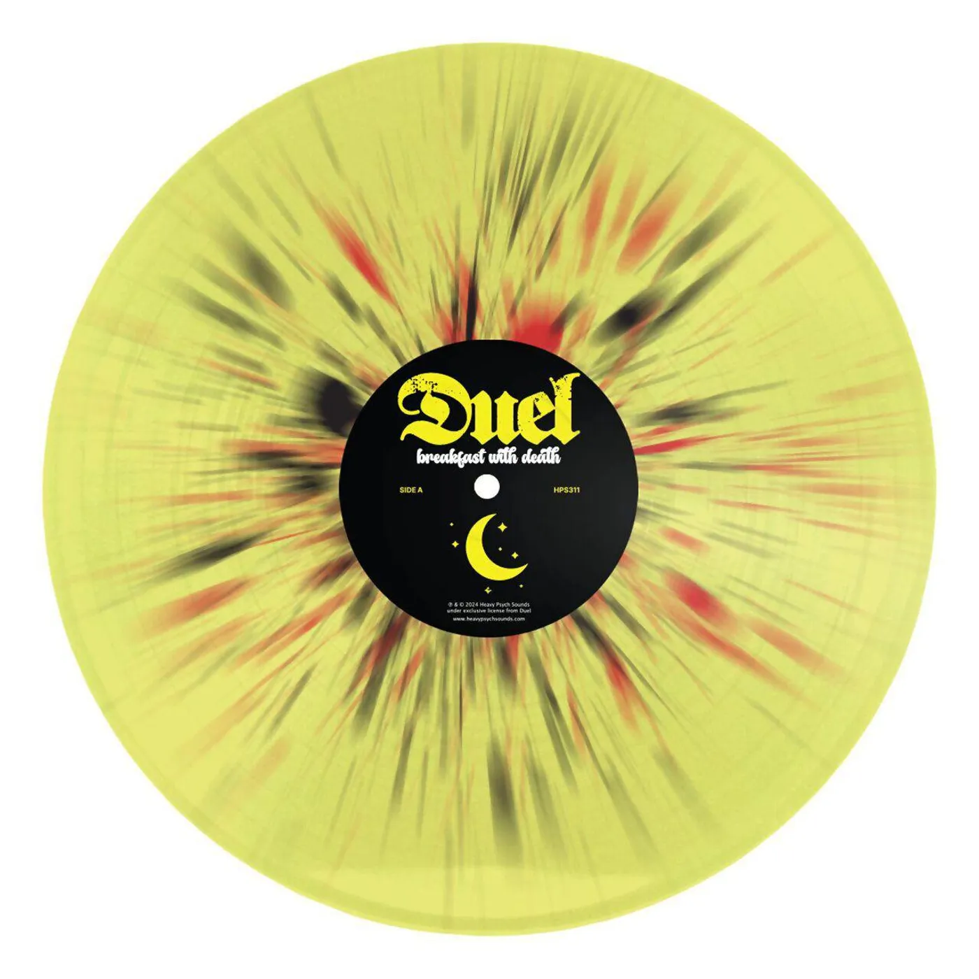 Duel Breakfast With Death (Yellow Black Red Splatter) Vinyl Record