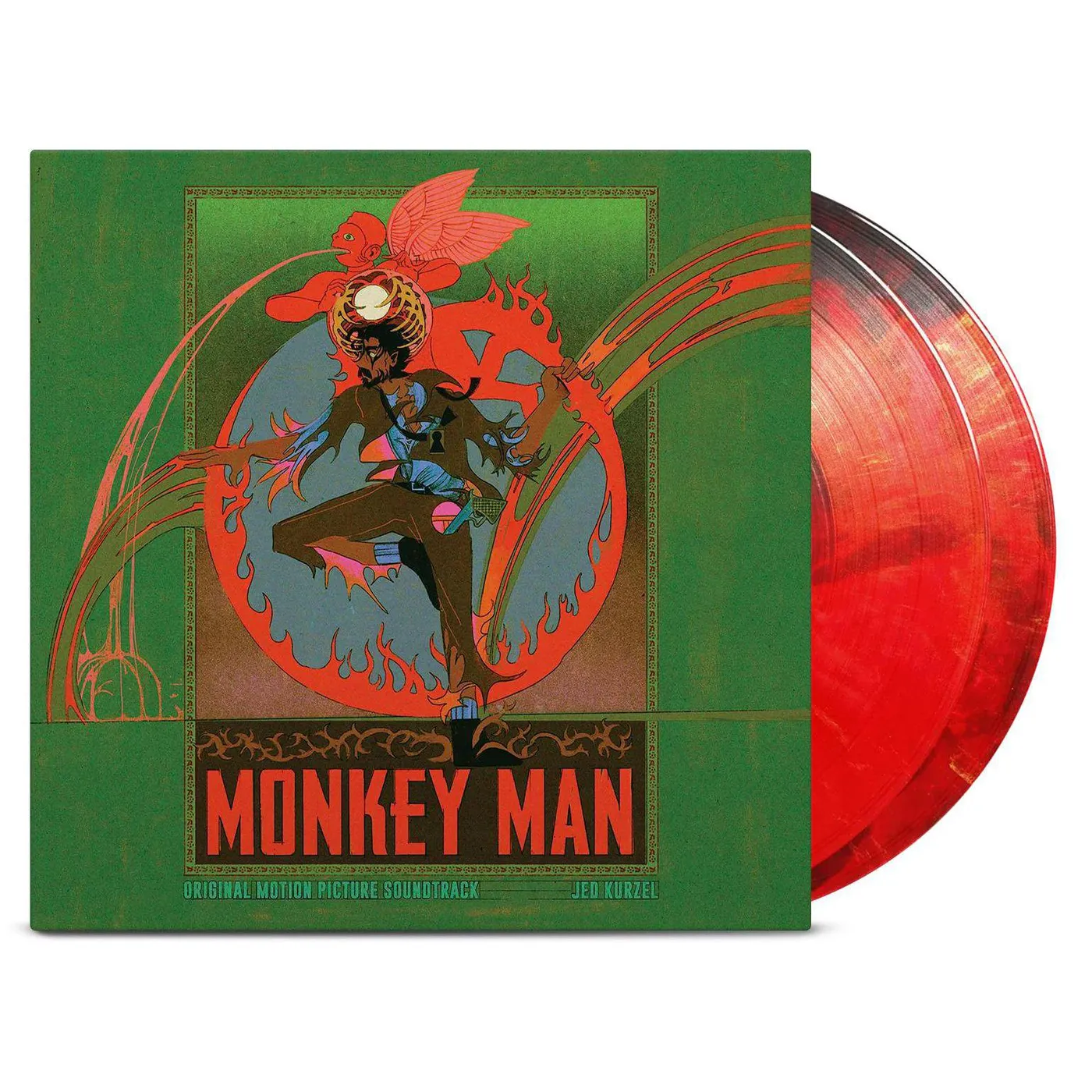 Jed Kurzel Monkey Man - Original Soundtrack (Red, Black) Vinyl Record