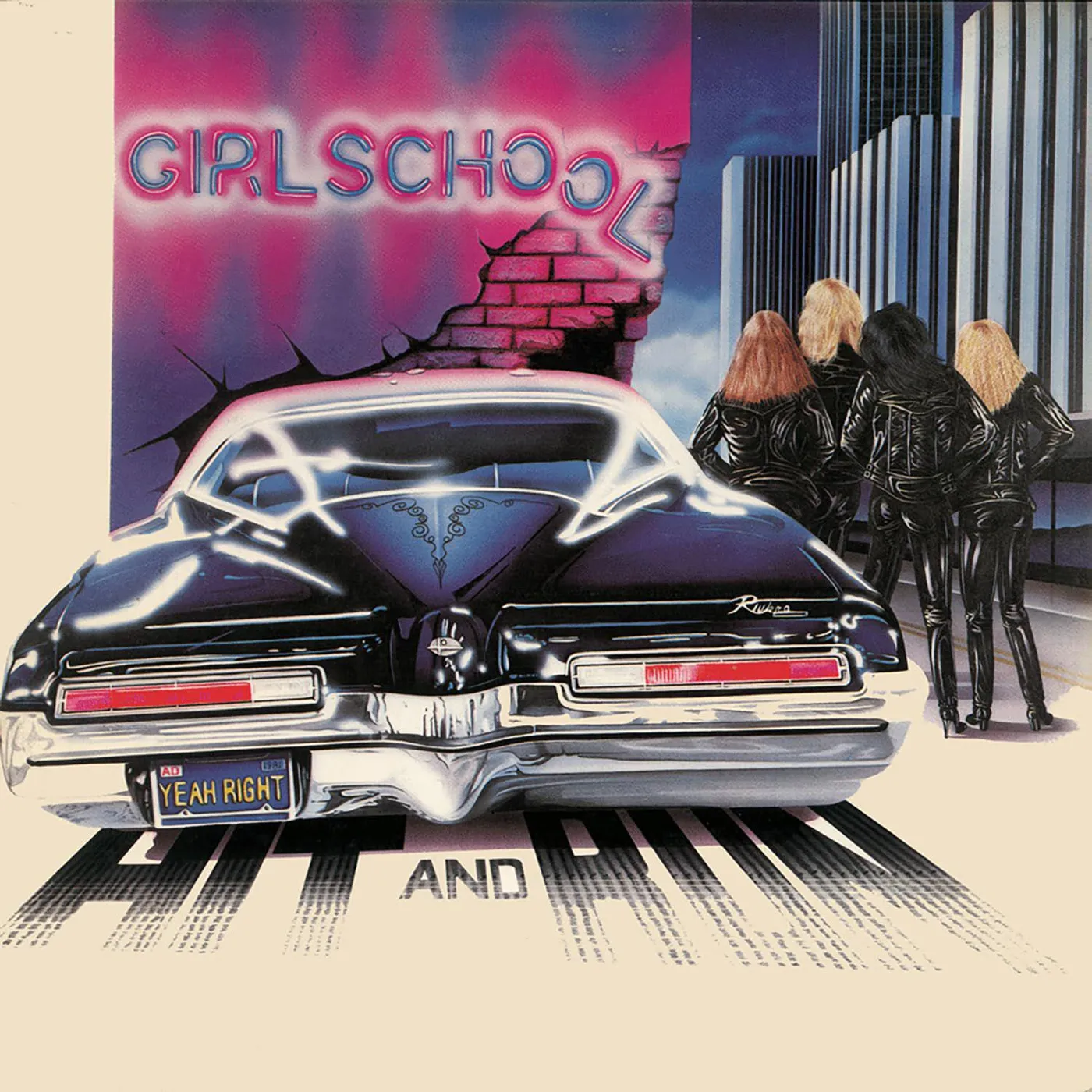 Girlschool Hit & Run (Marbled, Limited Edition) Vinyl Record