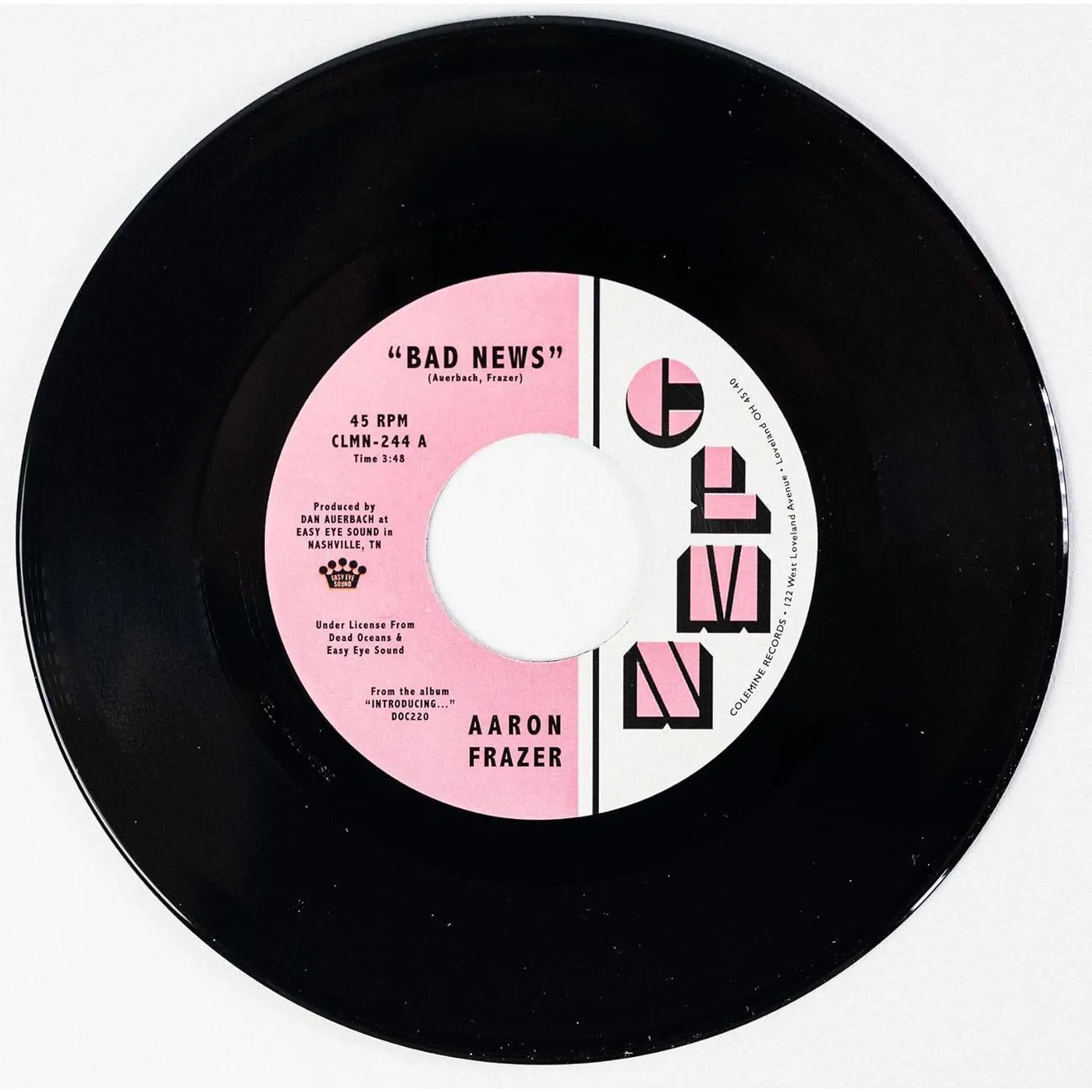 Aaron Frazer Bad News / Done Lyin' Vinyl Record