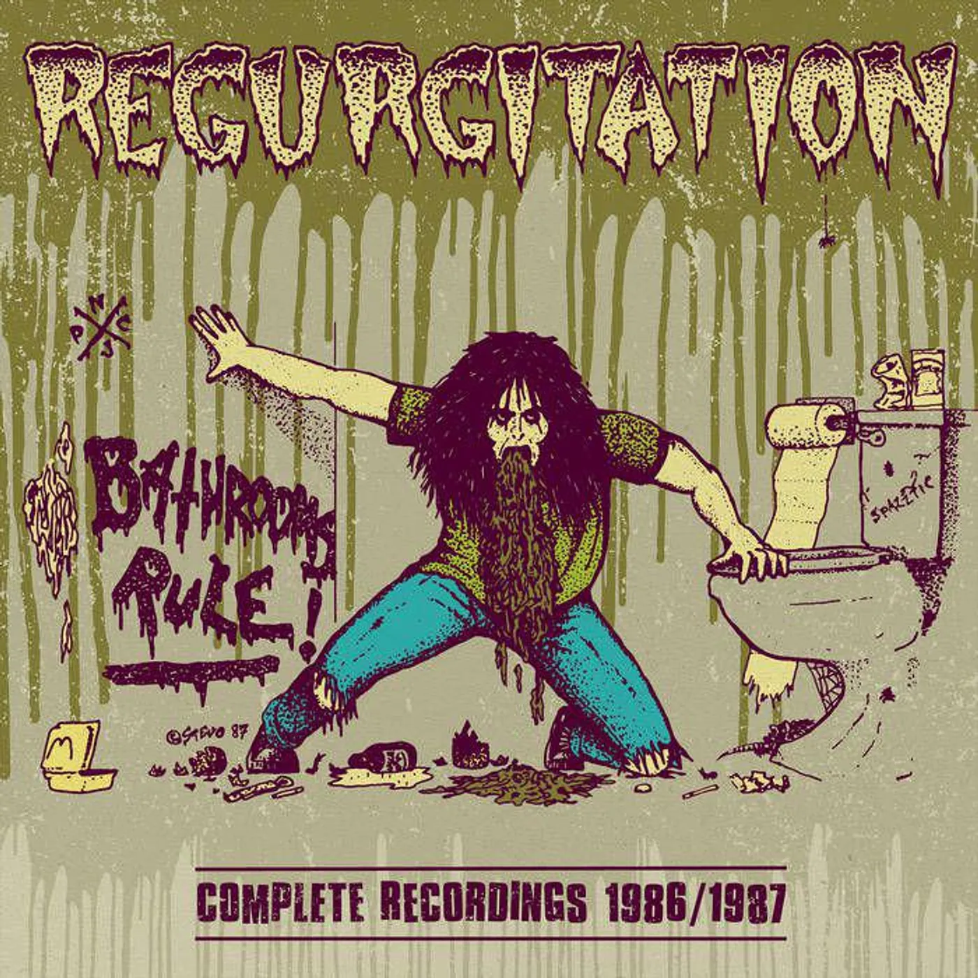 Regurgitation Bathrooms Rule: Complete Recordings 1986/1987 (Limited/'Die Hard' Edition/Swirl Green) Vinyl Record