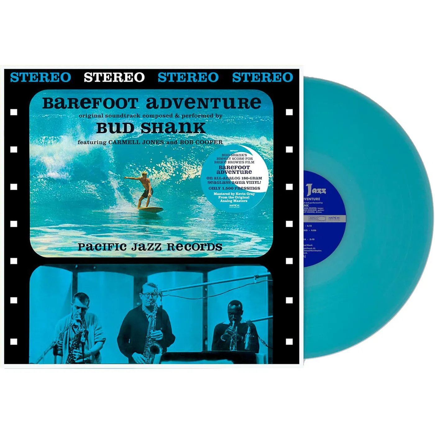 Bud Shank Barefoot Adventure (180 Gram Vinyl, Seaglass Agua, Limited Edition) Vinyl Record