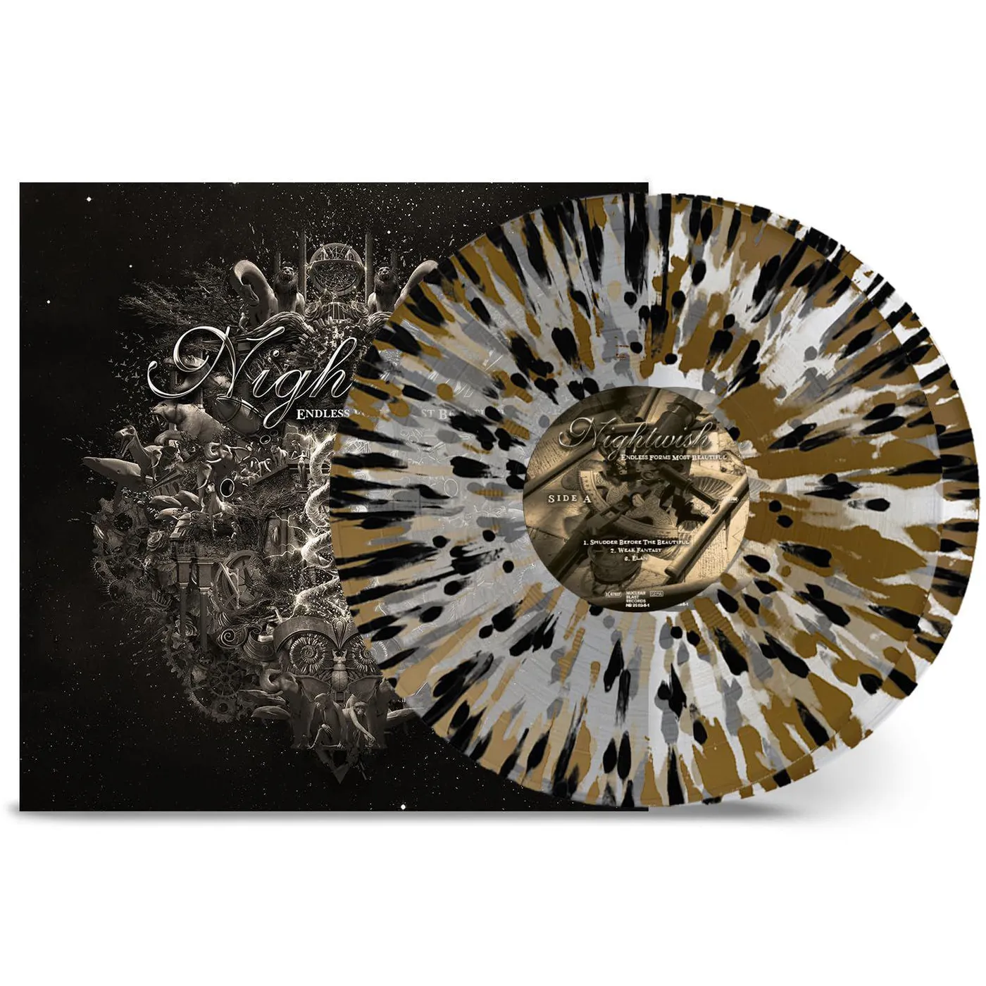 Nightwish Endless Forms Most Beautiful (Clear, Gold & Black Splatter) Vinyl Record