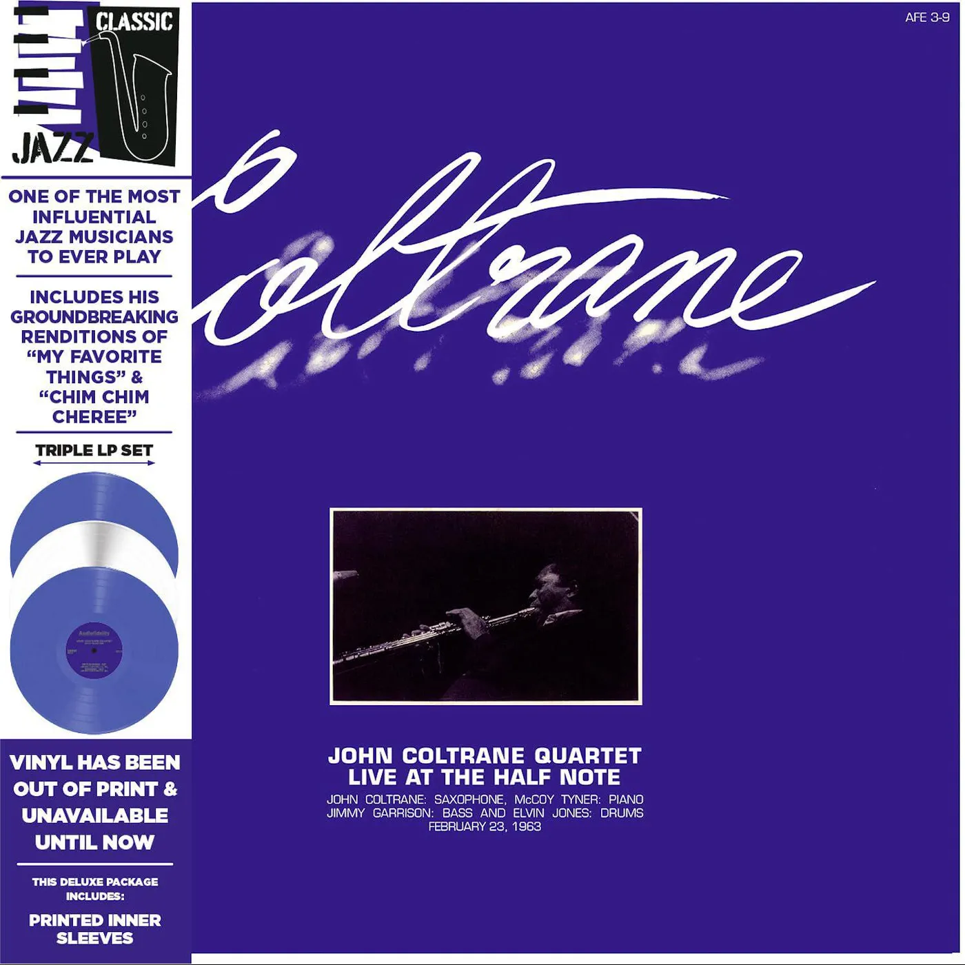 John Coltrane Quartet Live At The Half Note (Blue/Deluxe) Vinyl Record