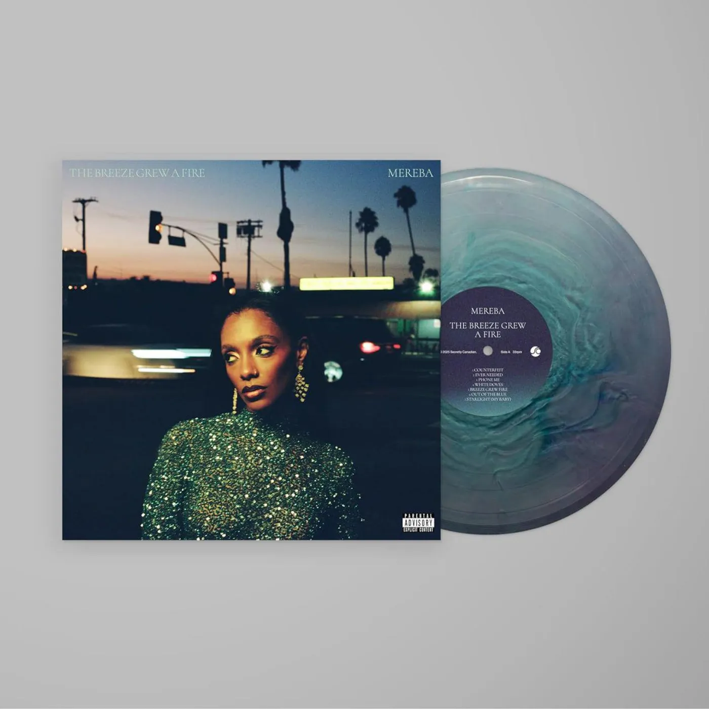 Mereba The Breeze Grew a Fire (Blue) Vinyl Record