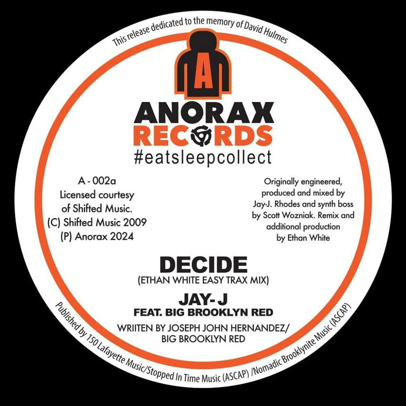 Jay-J Decide (Ethan White Remixes/ 7") Vinyl Record
