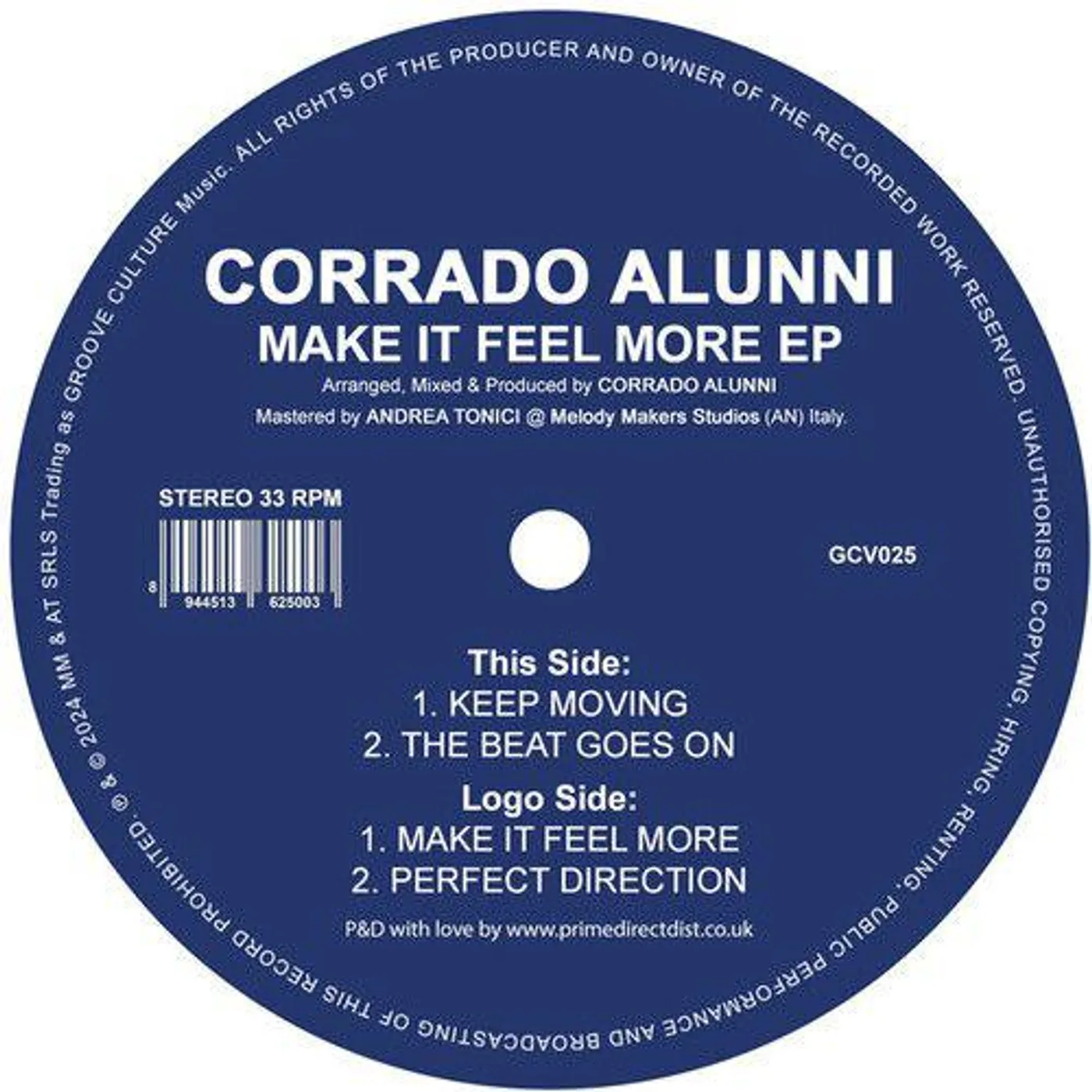 Corrado Alunni Make It Feel More (EP) Vinyl Record