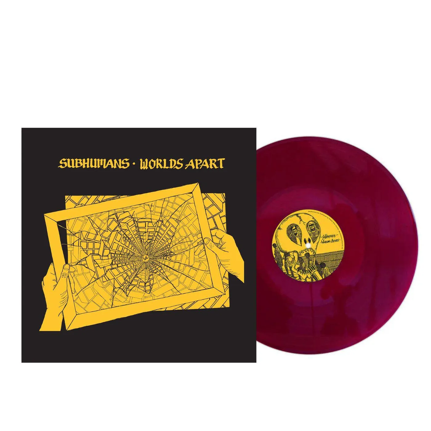 Subhumans Worlds Apart (Purple) Vinyl Record