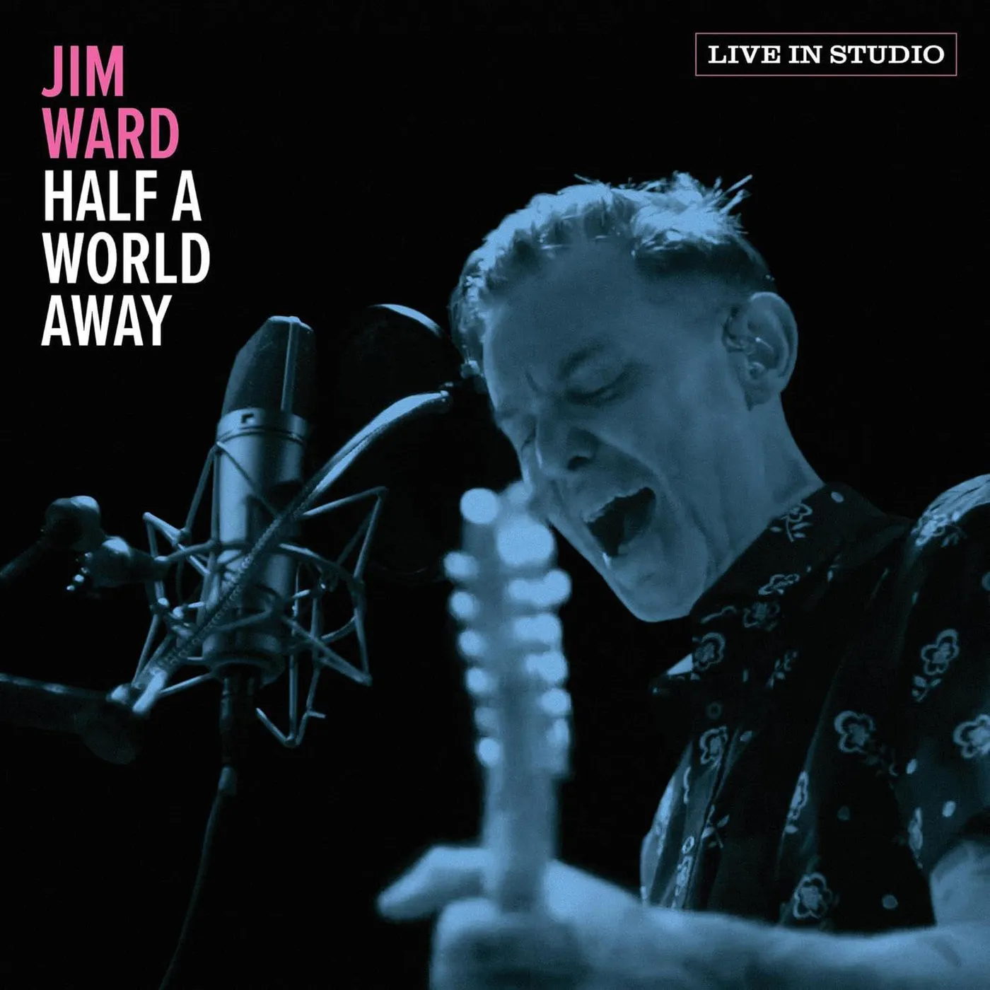 Jim Ward Half A World Away (Black/Blue/Pink Swirl) Vinyl Record