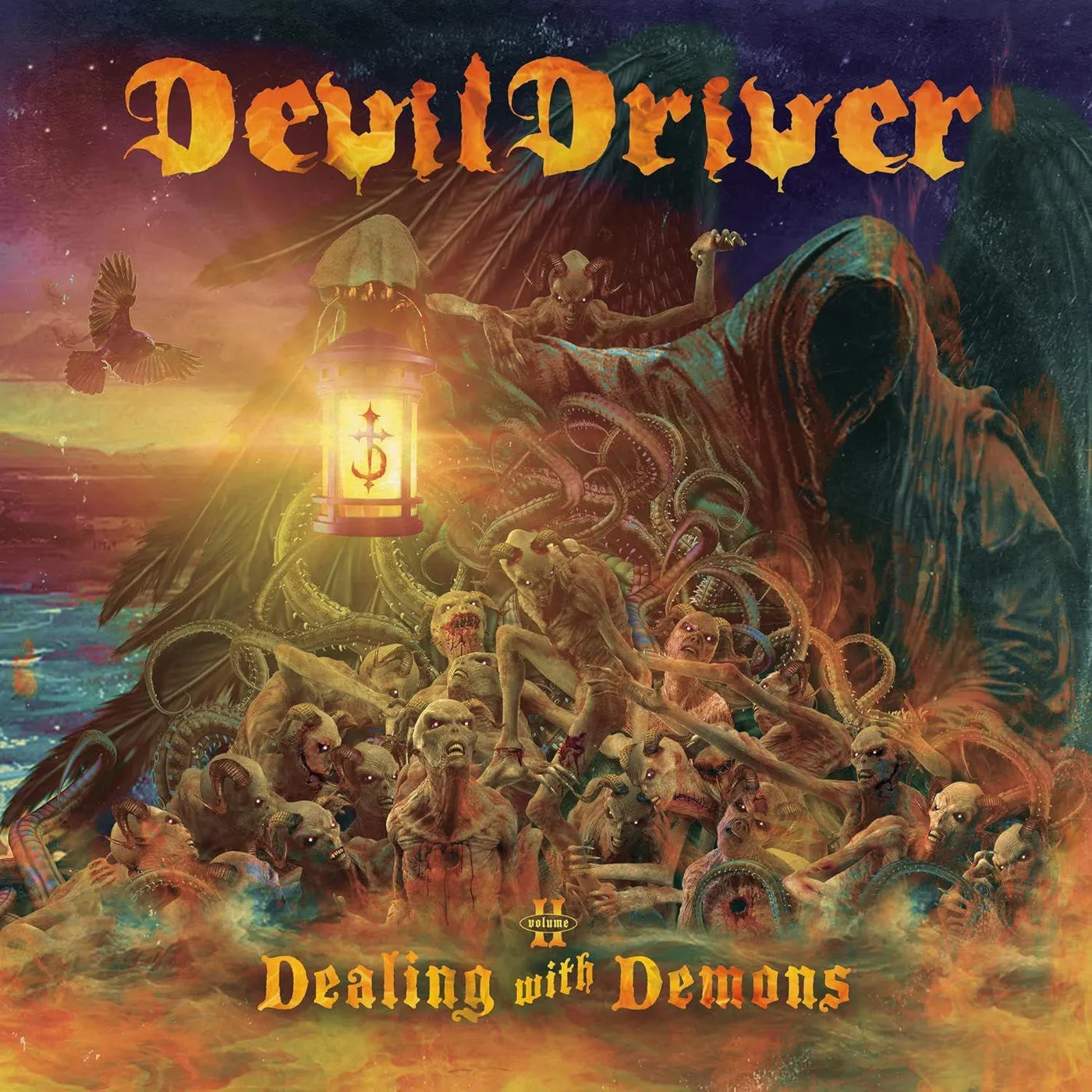 DevilDriver Dealing With Demons Vol.II (Yellow, Black) Vinyl Record
