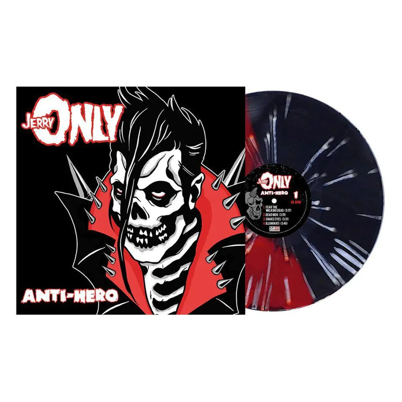 Jerry Only Anti-hero (Black, Red, Silver) Vinyl Record