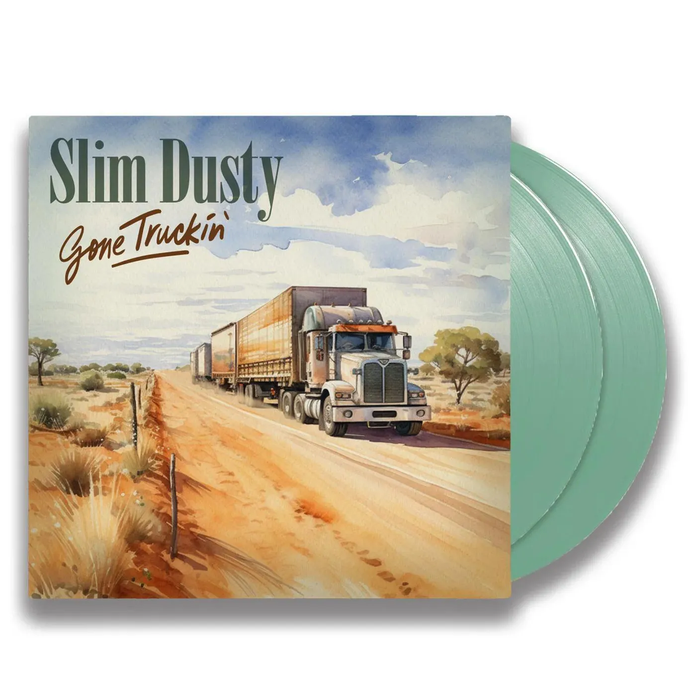 Slim Dusty Gone Truckin’ (2LP/Eucalypt Green)  Vinyl Record