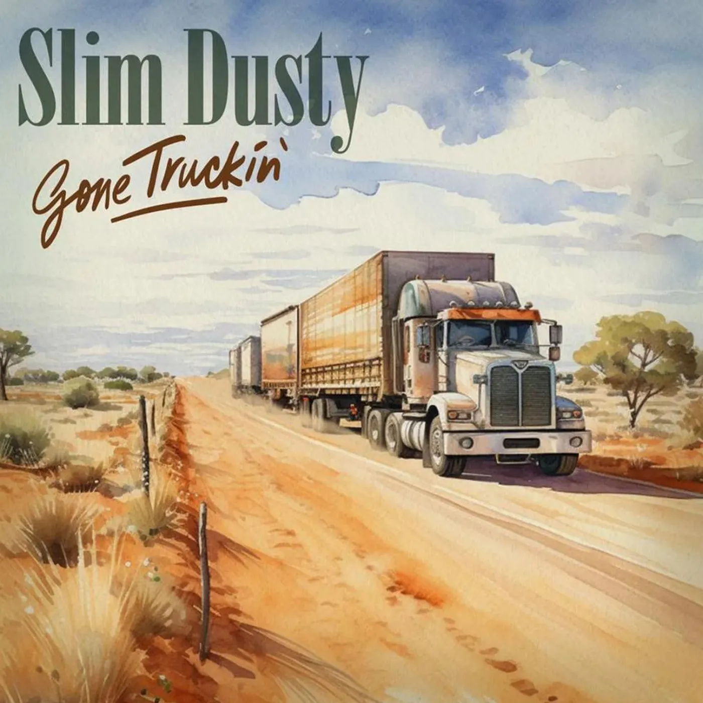 Slim Dusty Gone Truckin’ (2LP/Eucalypt Green)  Vinyl Record