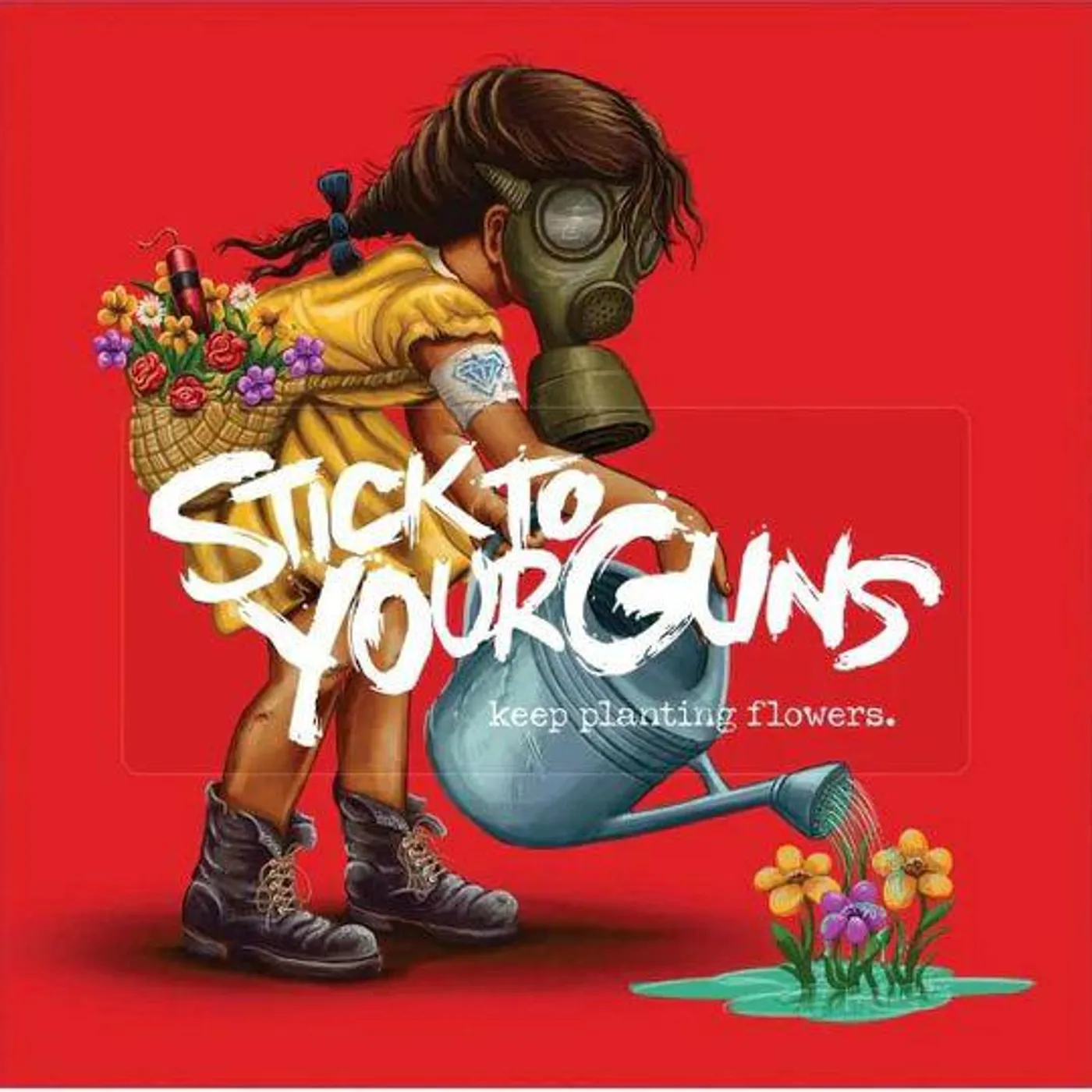Stick To Your Guns Keep Planting Flowers (Red & Yellow Galaxy) Vinyl Record 