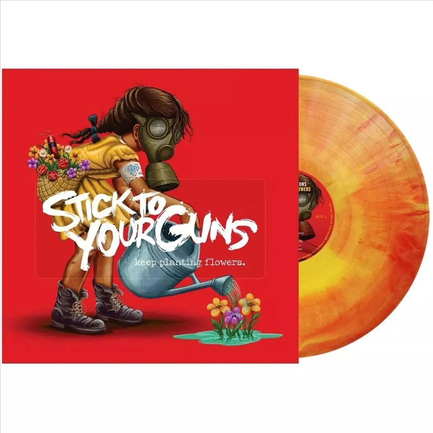 Stick To Your Guns Keep Planting Flowers (Red & Yellow Galaxy) Vinyl Record 