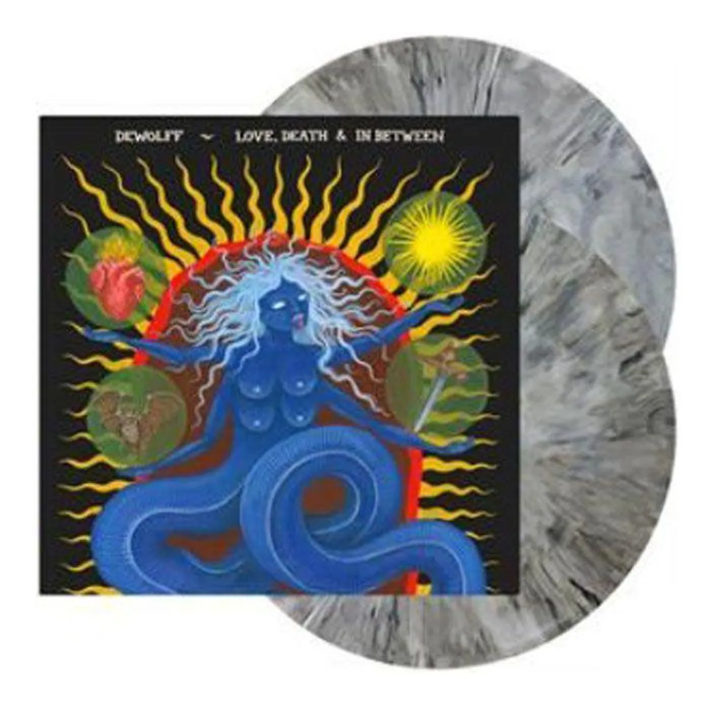DeWolff Love, Death & in Between (Black/White Marble) Vinyl Record