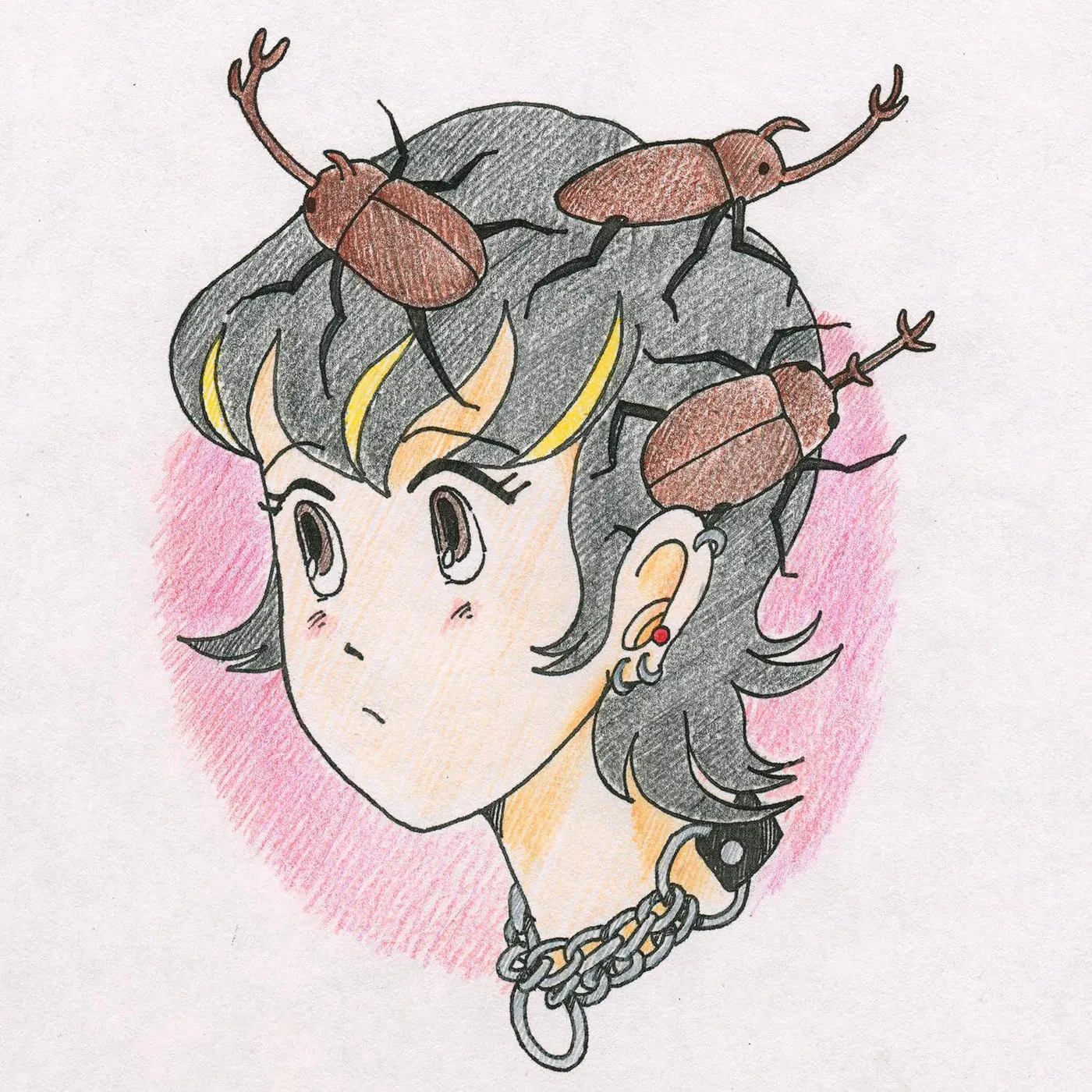 Mei Semones Kabutomushi/Tsukino (Pink) Vinyl Record