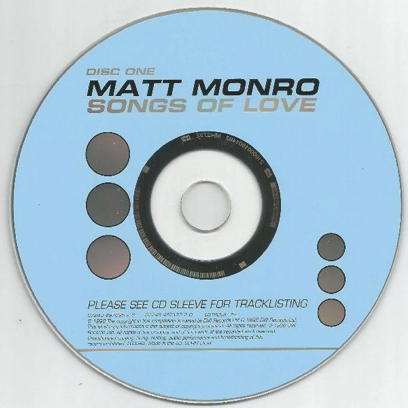 Matt Monro SONGS OF LOVE (3 CD BOX SET)