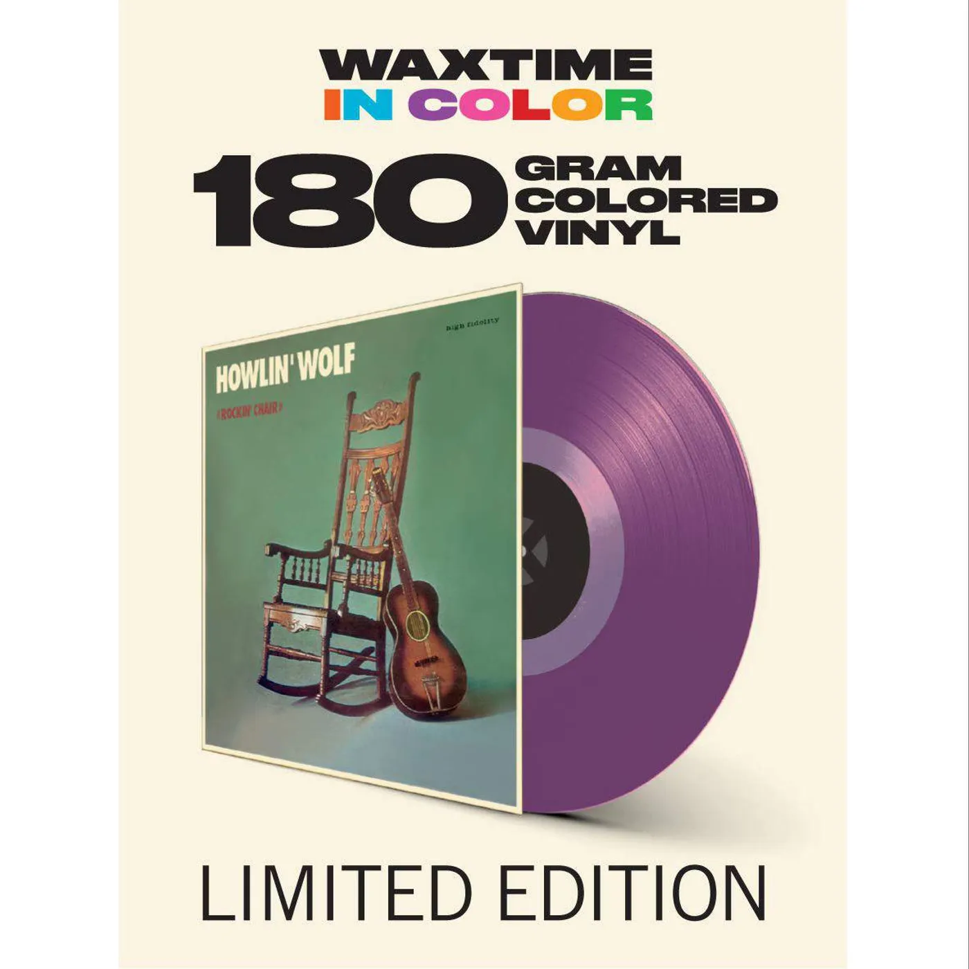 Howlin' Wolf Rockin Chair Purple Vinyl Record - 180 Gram Pressing, Spain Release