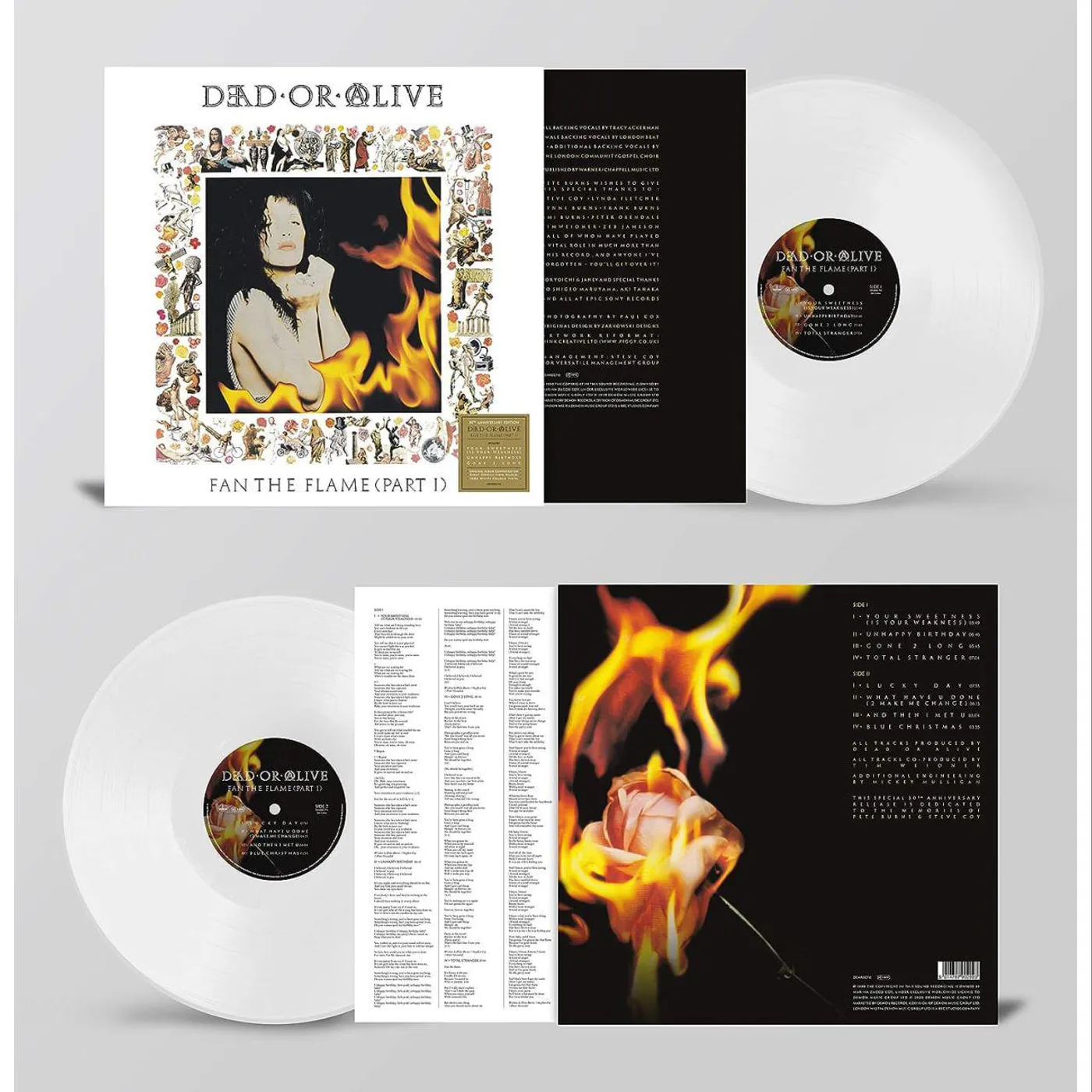 Dead Or Alive Fan The Flame: Part 1 (30th Anniversary Edition/180g/White) Vinyl Record