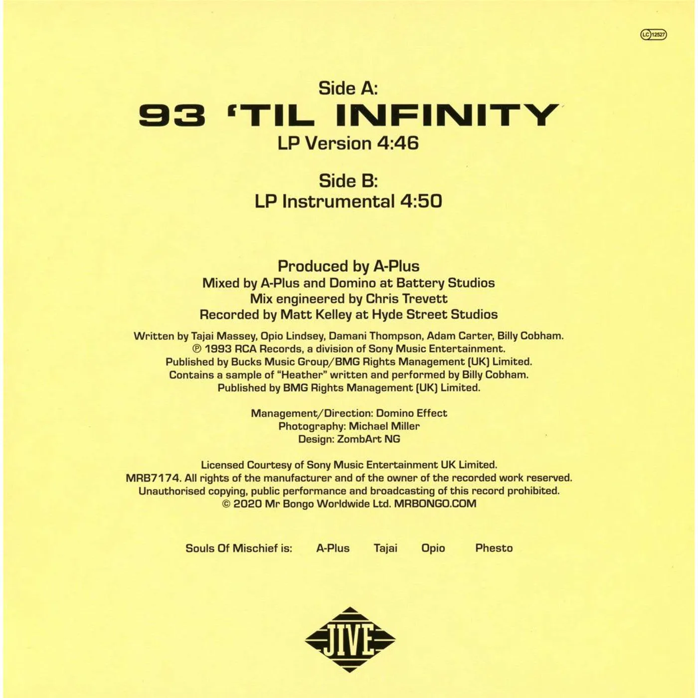 Souls Of Mischief 93 'til Infinity Vinyl Record