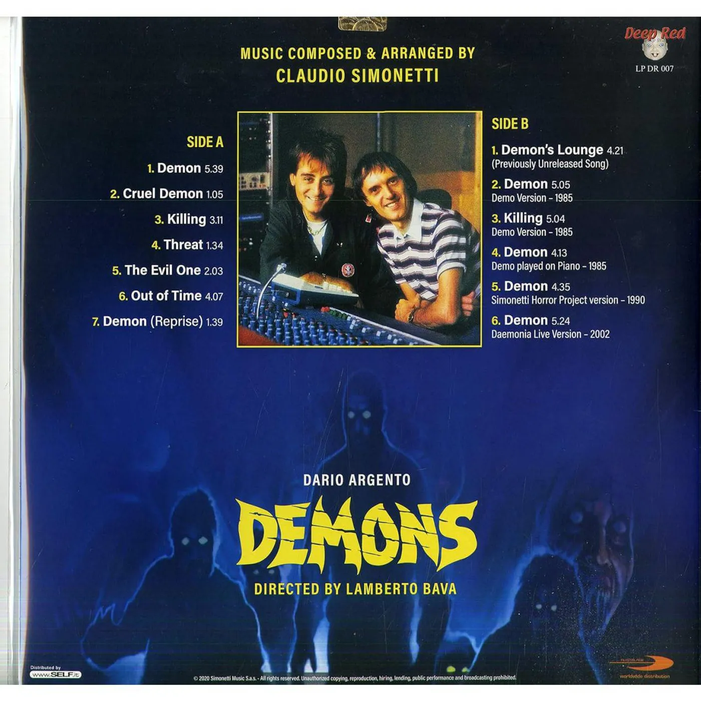 Claudio Simonetti Demons: 35th Anniversary (Original Soundtrack) Vinyl Record