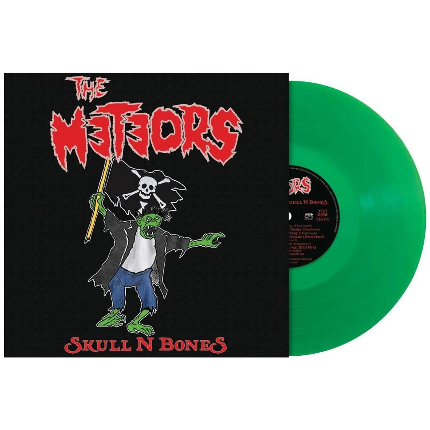 The Meteors SKULL N BONES (GREEN VINYL) Vinyl Record
