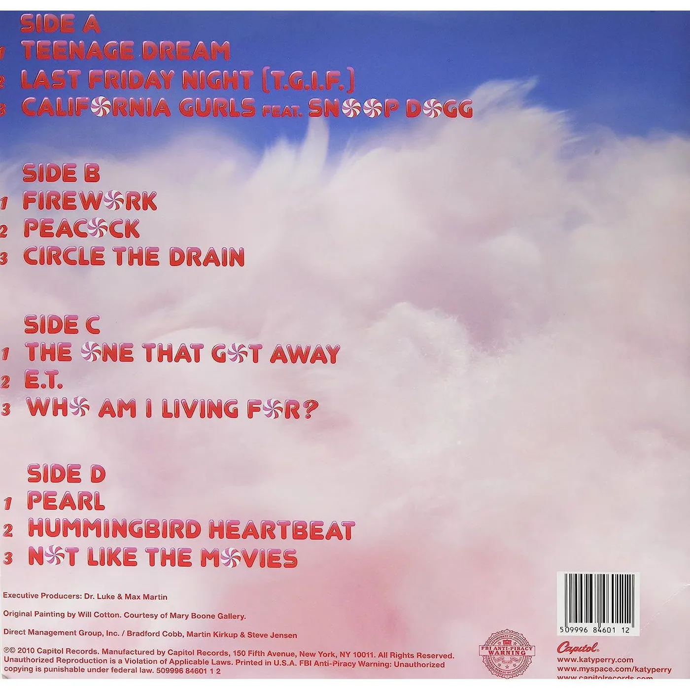 Katy Perry Teenage Dream (2LP) Vinyl Record